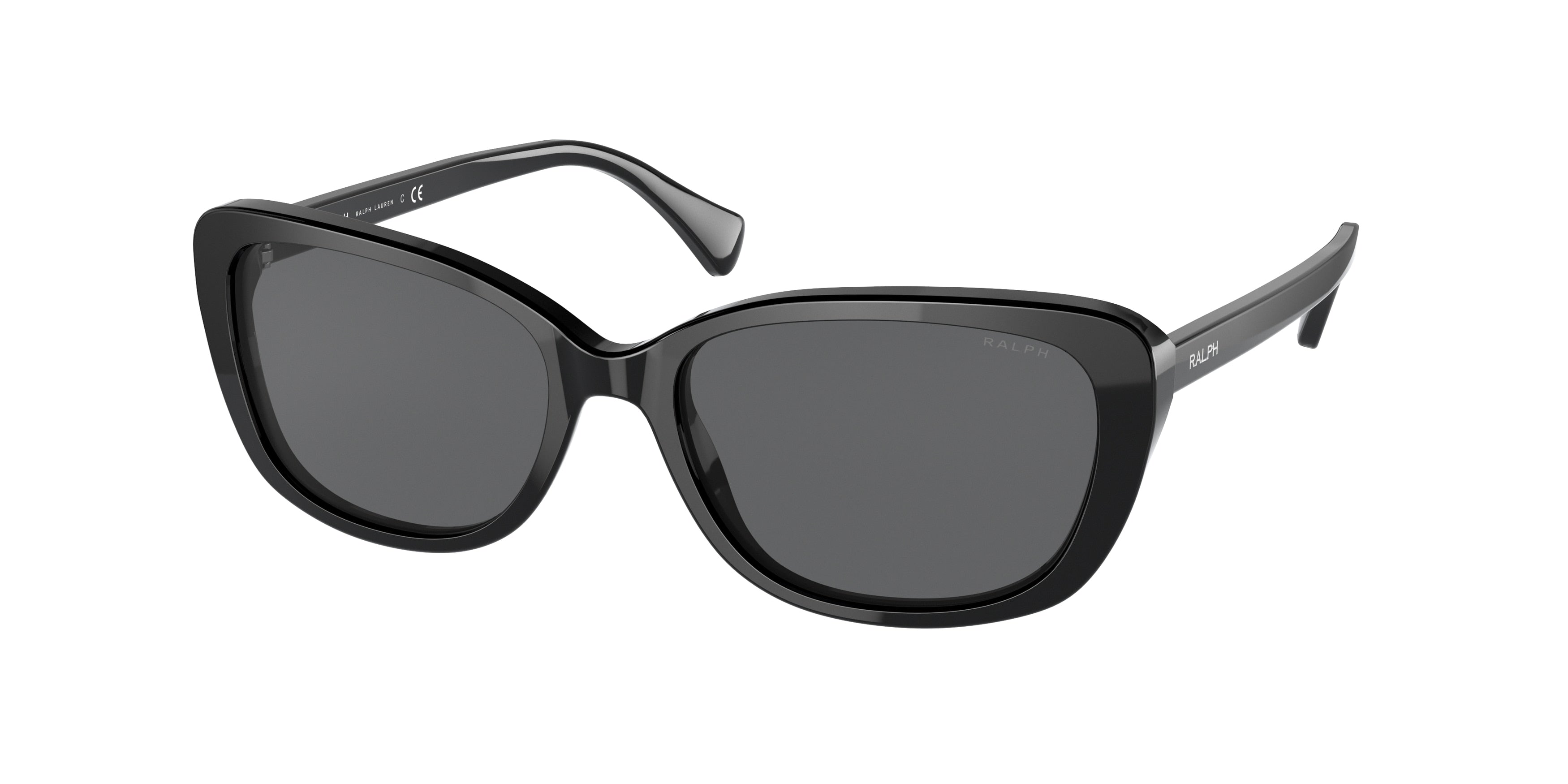Ralph RA5283 Pillow Sunglasses  500187-Shiny Black 55-140-17 - Color Map Black