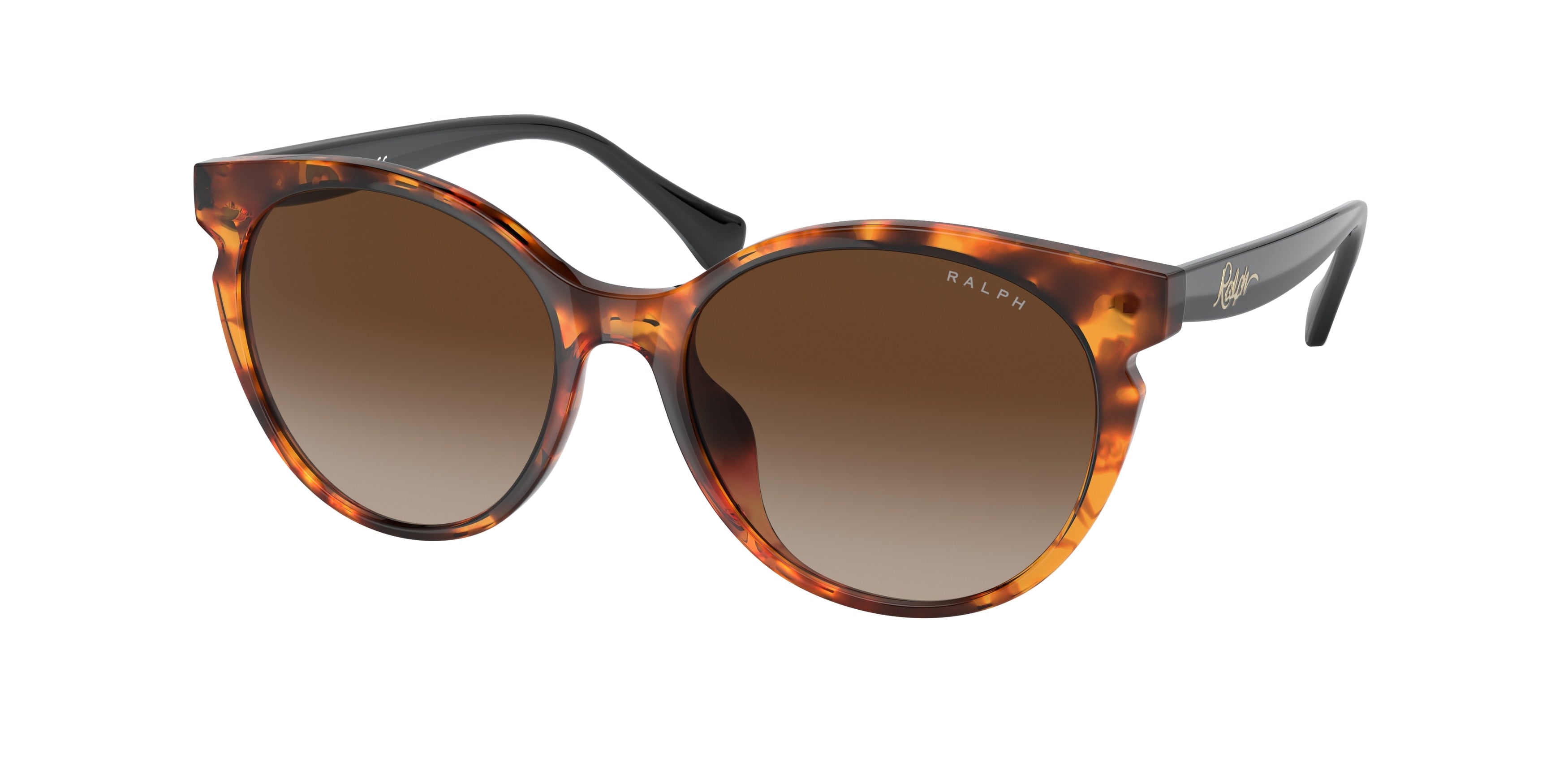 Ralph RA5285U Round Sunglasses  588513-Shiny Havana 54-140-17 - Color Map Tortoise