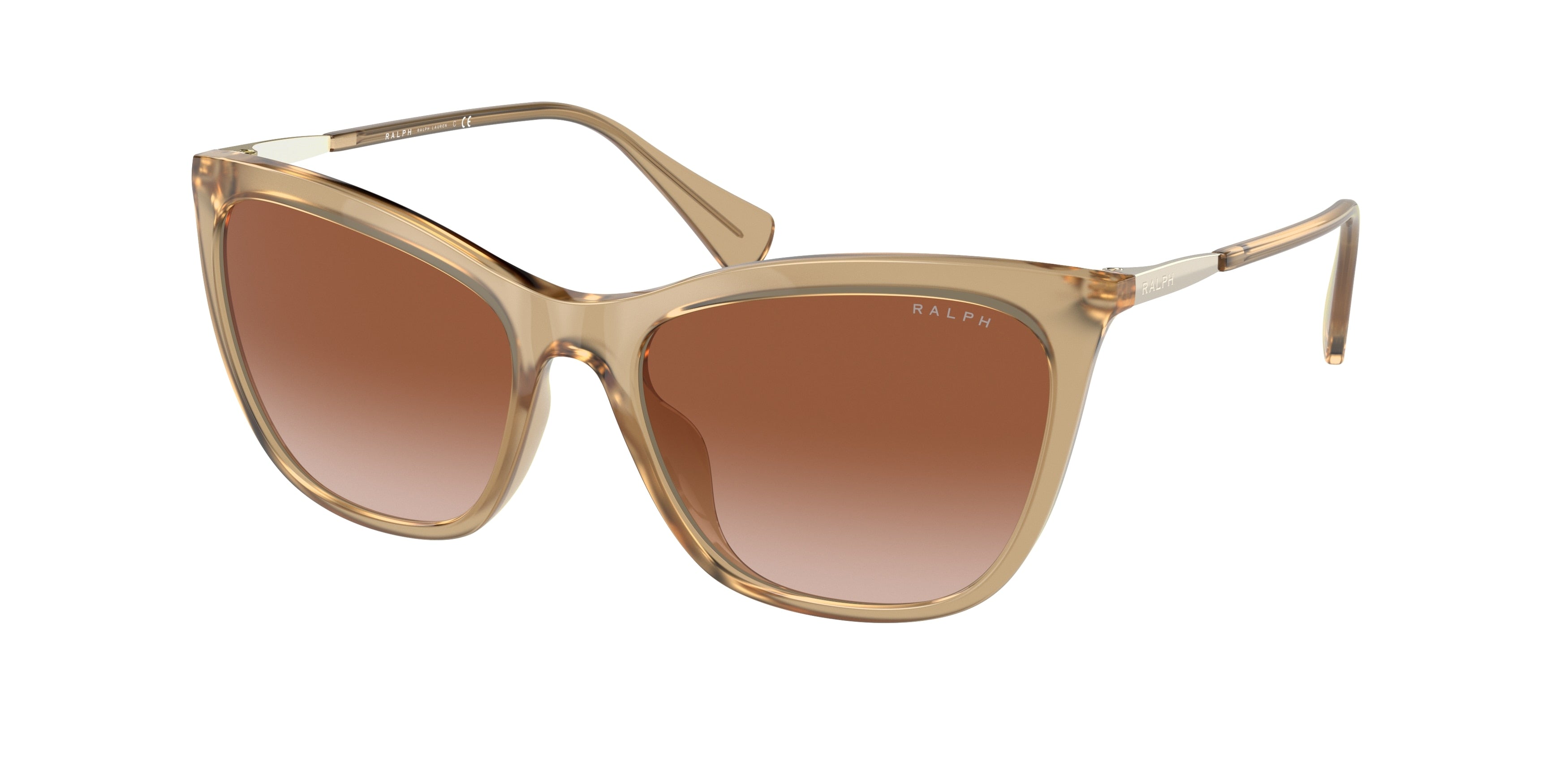 Ralph RA5289 Cat Eye Sunglasses  600413-Shiny Transparent Beige 55-140-17 - Color Map Transparent