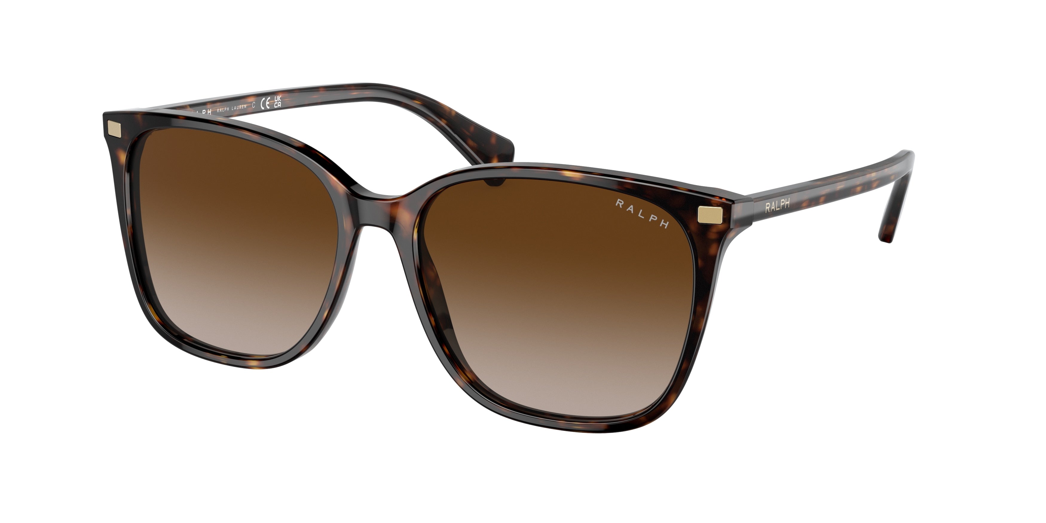 Ralph VVCV RA5293 Square Sunglasses  50033B-Shiny Dark Havana 56-145-16 - Color Map Brown