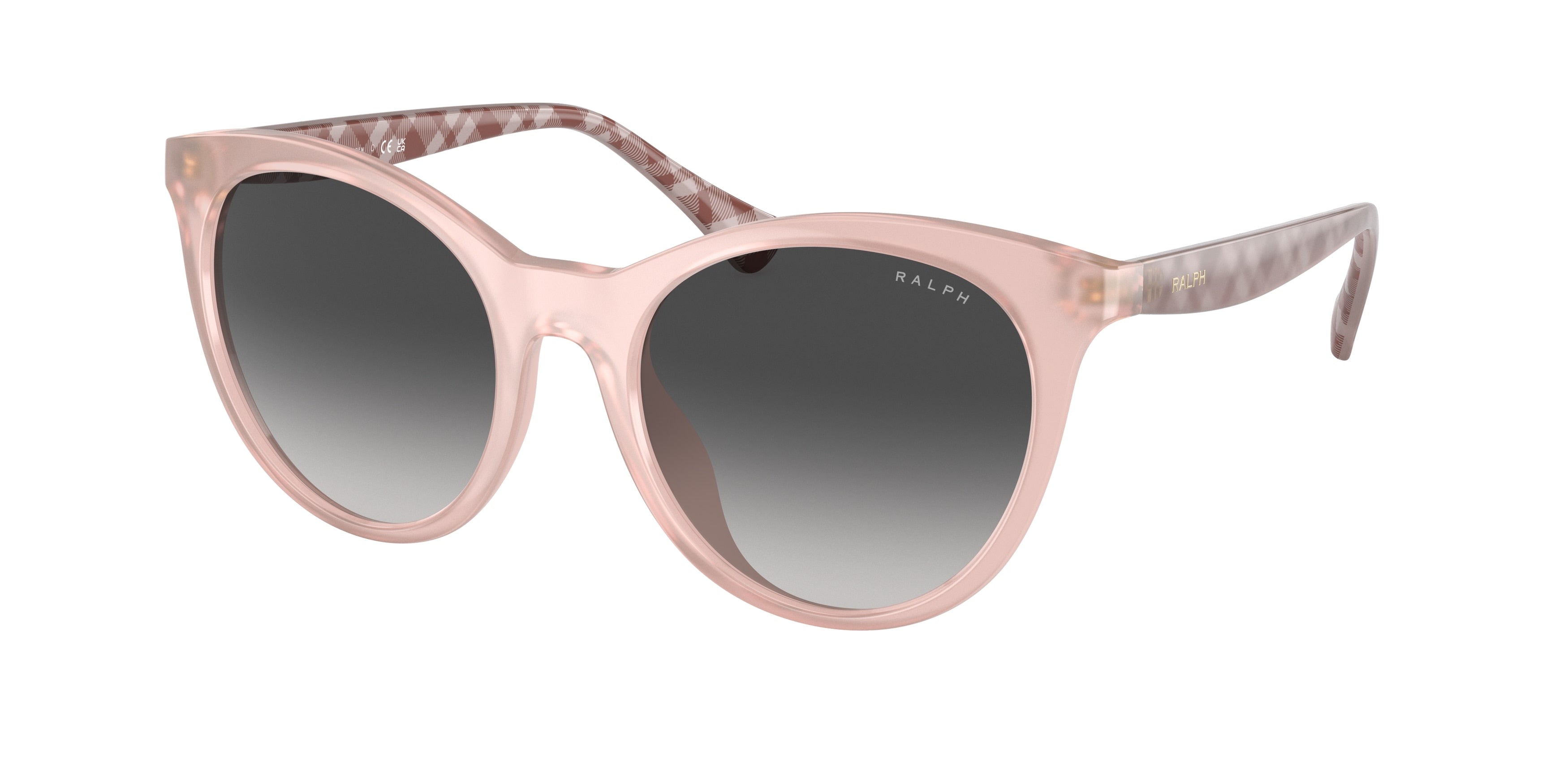 Ralph RA5294U Round Sunglasses  60068G-Shiny Opal Rose 53-145-19 - Color Map Pink