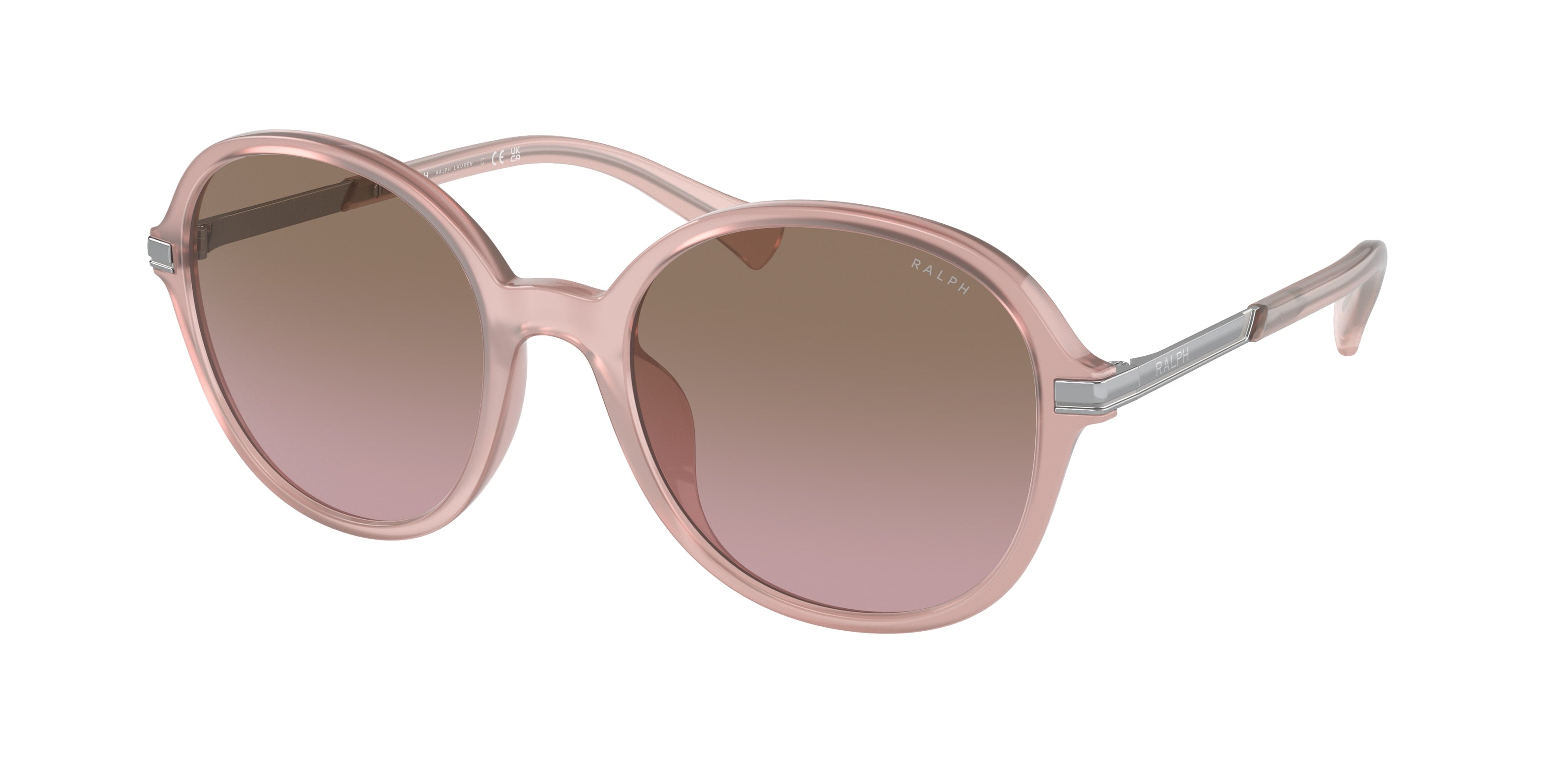 Ralph RA5297U Round Sunglasses  600614-Shiny Milky Light Rose 54-145-20 - Color Map Pink
