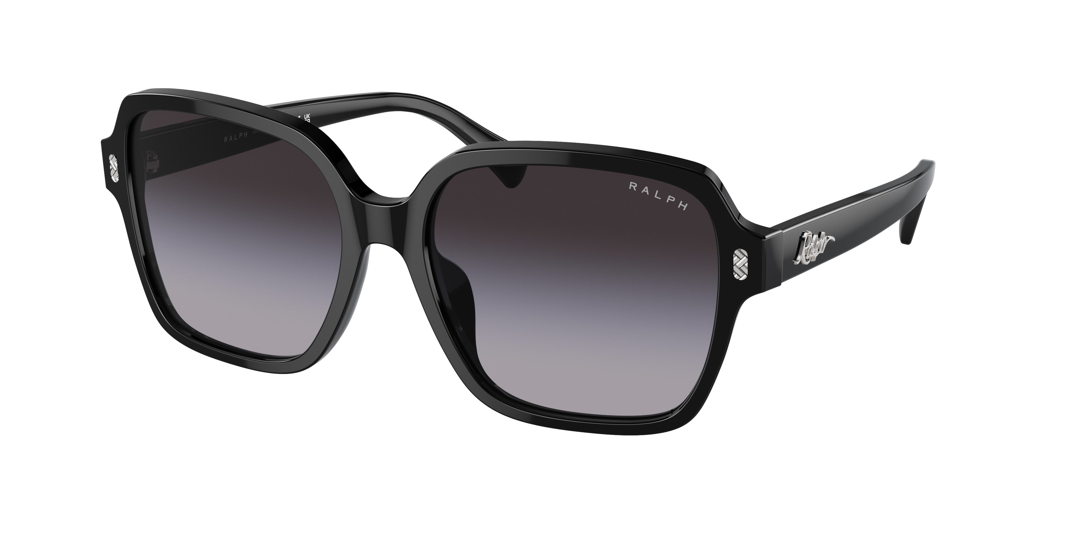 Ralph RA5304U Square Sunglasses  50018G-Shiny Black 57-145-16 - Color Map Black