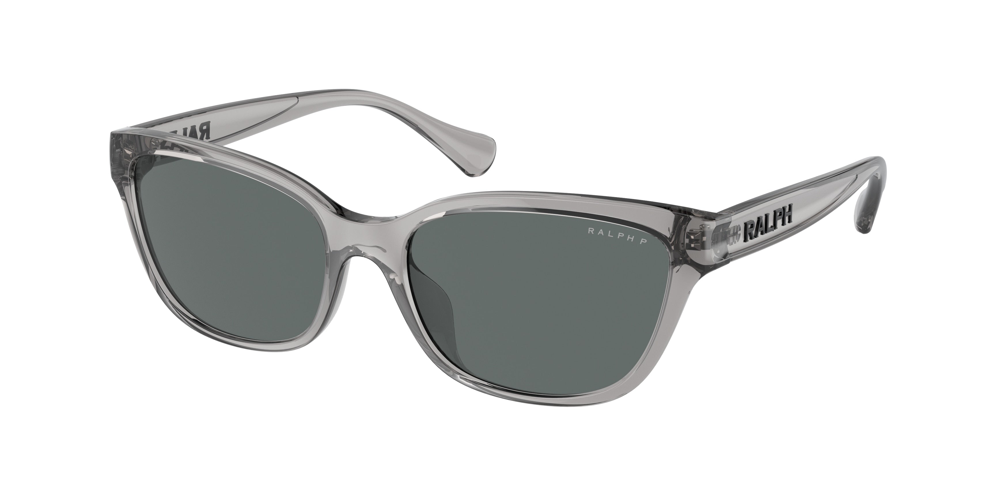 Ralph RA5307U Cat Eye Sunglasses  575581-Shiny Transparent Grey 55-140-17 - Color Map Grey