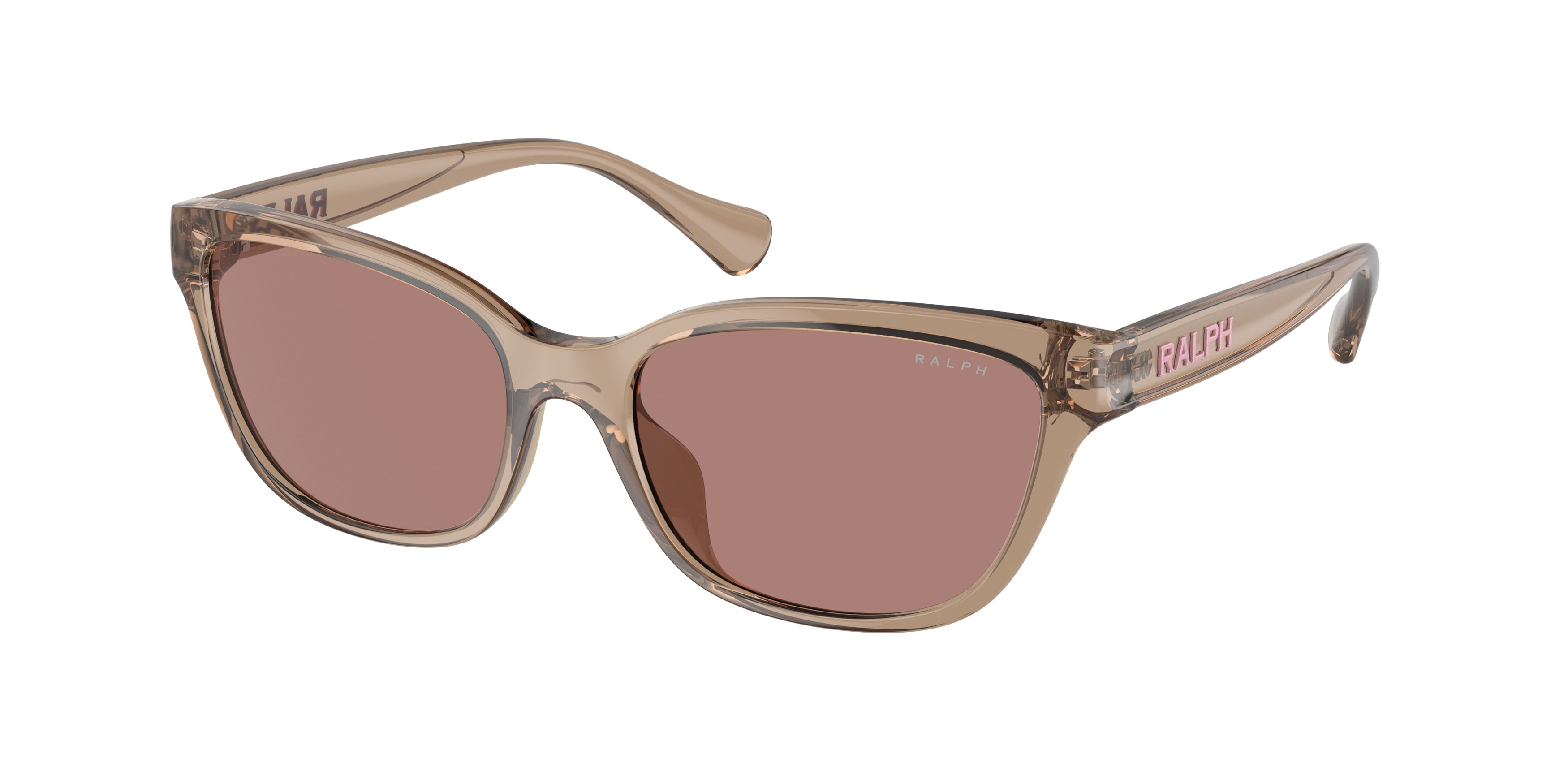 Ralph RA5307U Cat Eye Sunglasses  612073-Shiny Transparent Beige 55-140-17 - Color Map Transparent