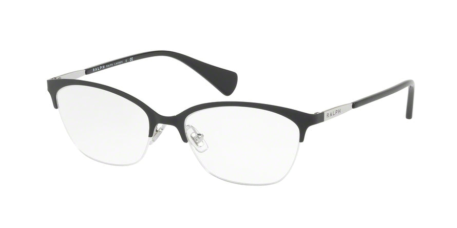 Ralph RA6044 Cat Eye Eyeglasses  131-TOP BLACK ON SILVER 53-17-140 - Color Map black