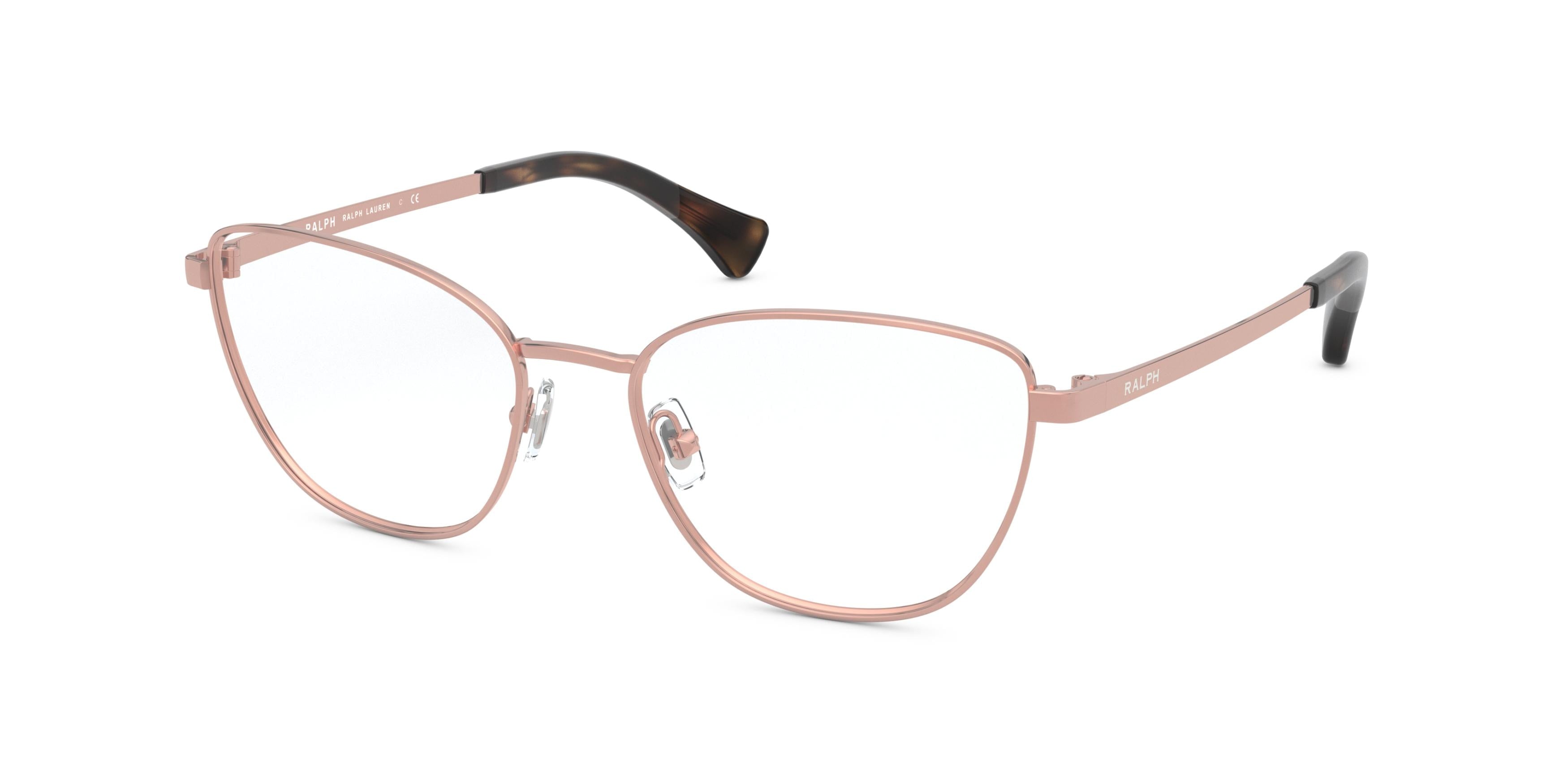 Ralph RA6046 Cat Eye Eyeglasses  9095-Shiny Light Pink 55-140-17 - Color Map Pink
