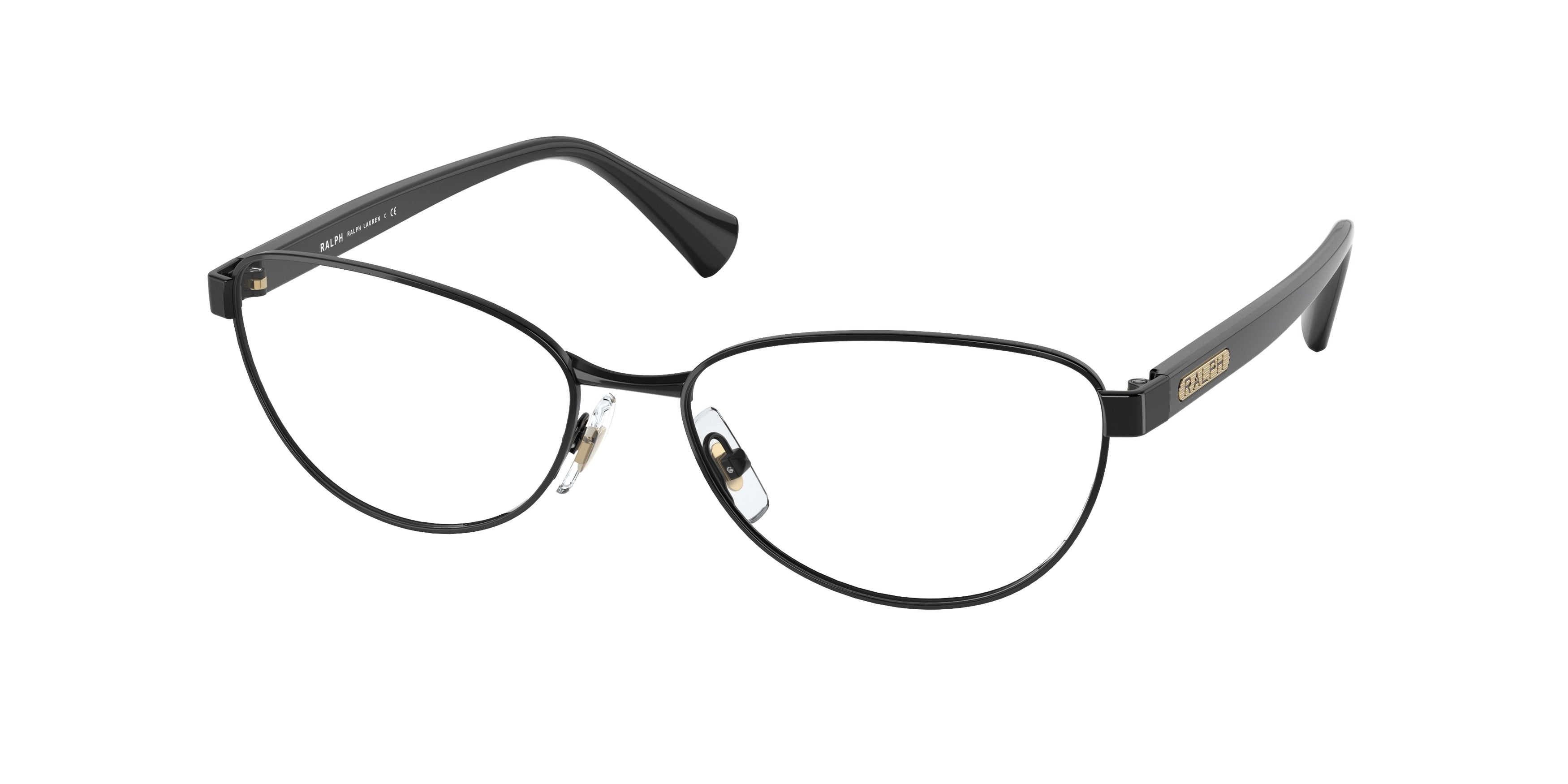 Ralph RA6048 Butterfly Eyeglasses  9003-Shiny Black 55-140-16 - Color Map Black