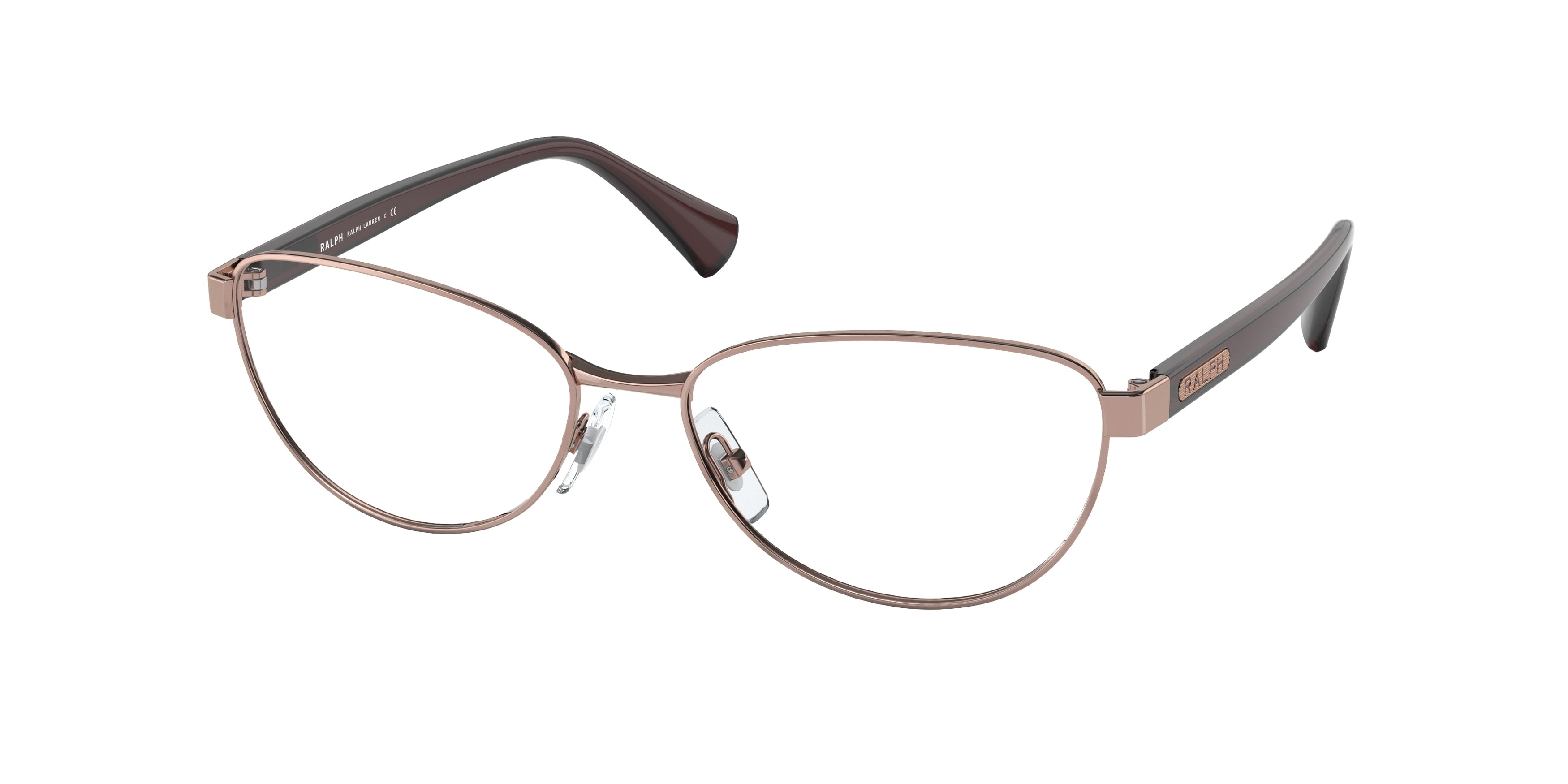Ralph RA6048 Butterfly Eyeglasses  9373-Shiny Rose Gold 53-140-16 - Color Map Gold