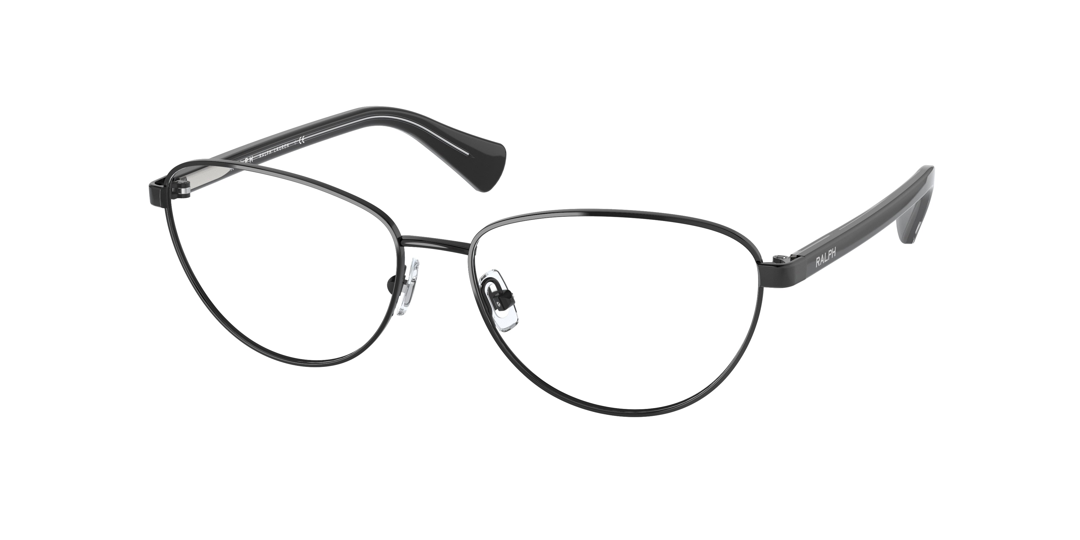 Ralph RA6049 Cat Eye Eyeglasses  9003-Shiny Black 55-135-15 - Color Map Black