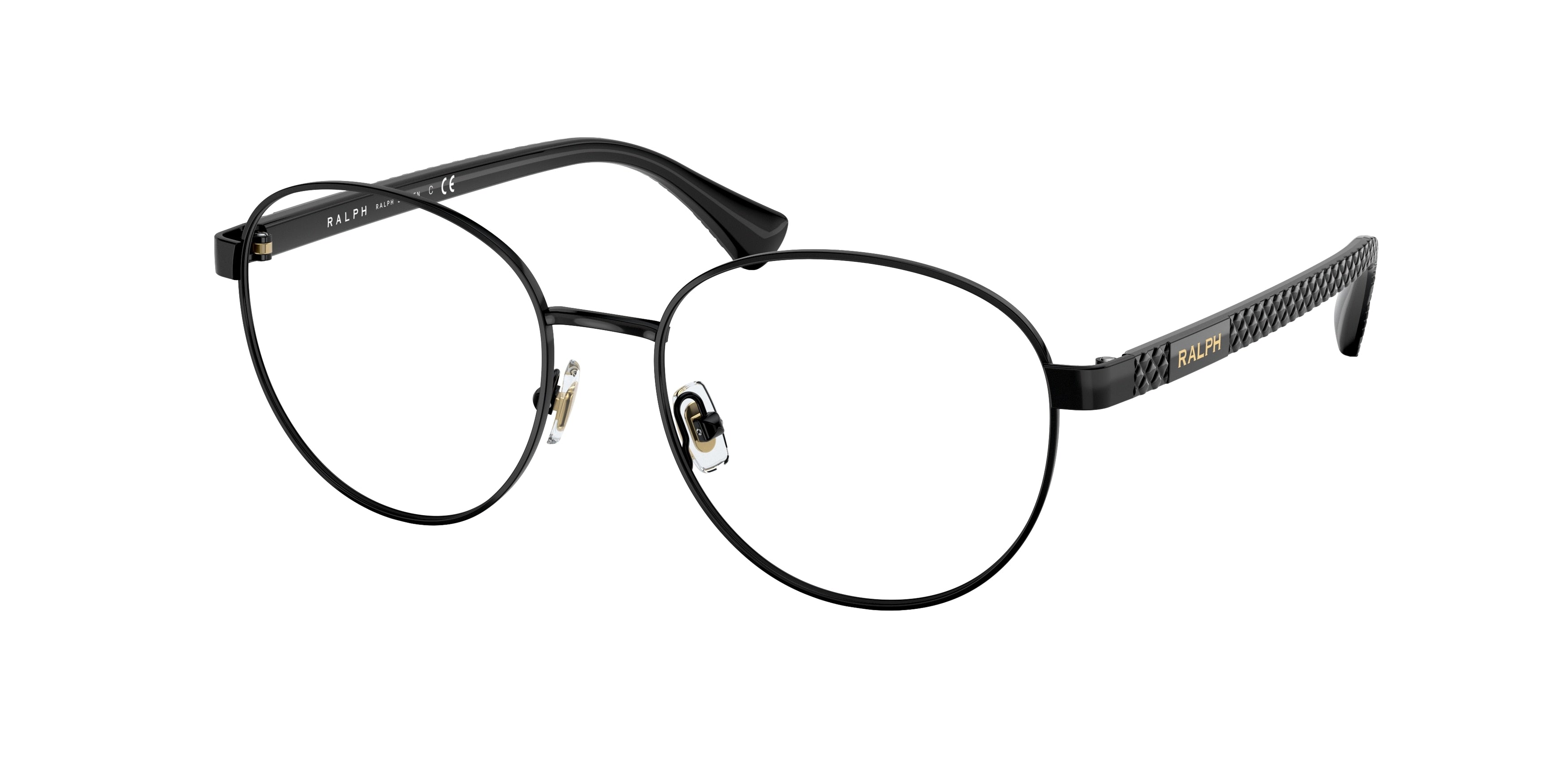 Ralph RA6050 Round Eyeglasses  9003-Shiny Black 53-140-17 - Color Map Black