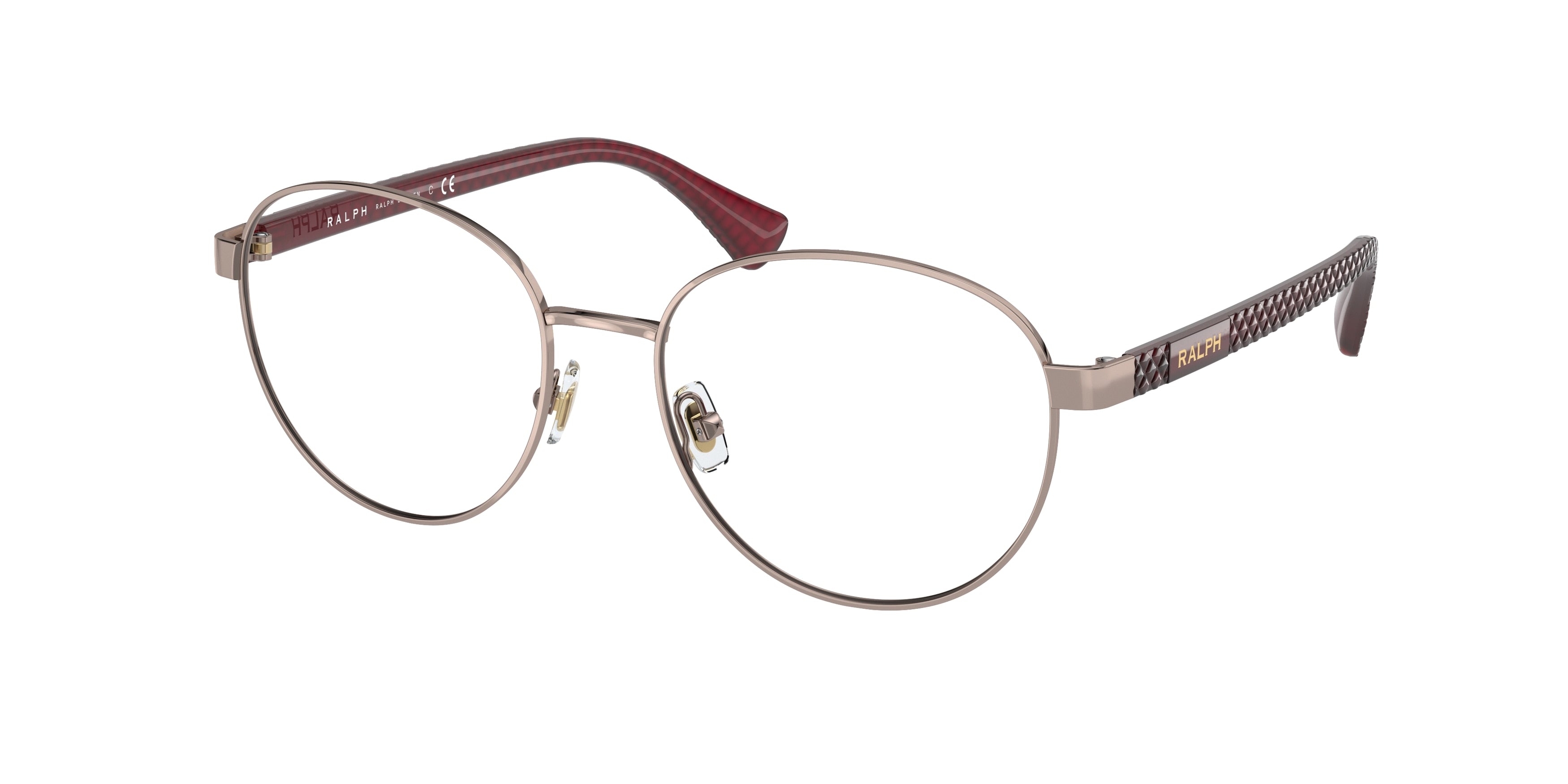 Ralph RA6050 Round Eyeglasses  9432-Shiny Rose Gold 53-140-17 - Color Map Gold