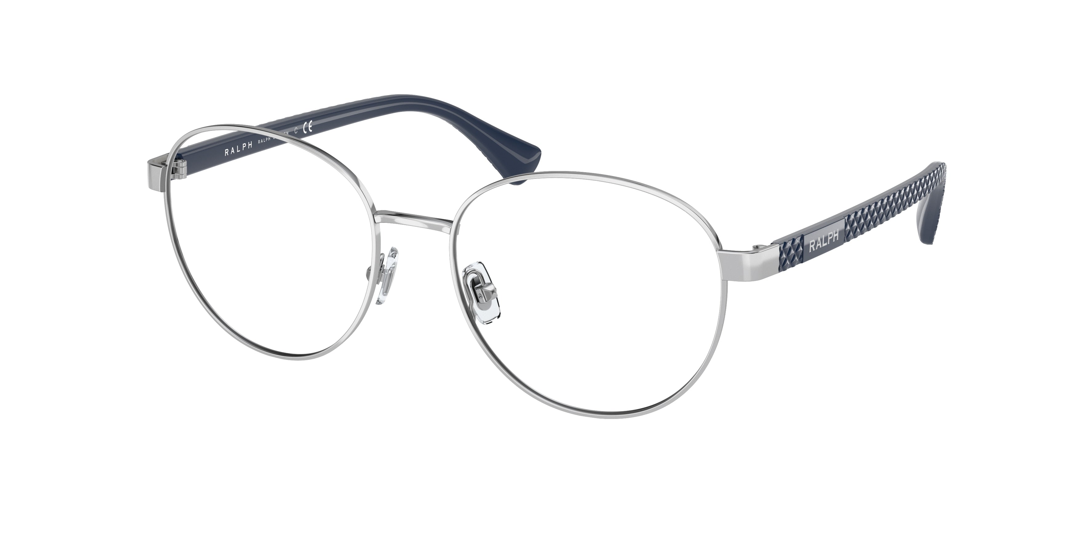 Ralph RA6050 Round Eyeglasses  9433-Shiny Silver 53-140-17 - Color Map Silver