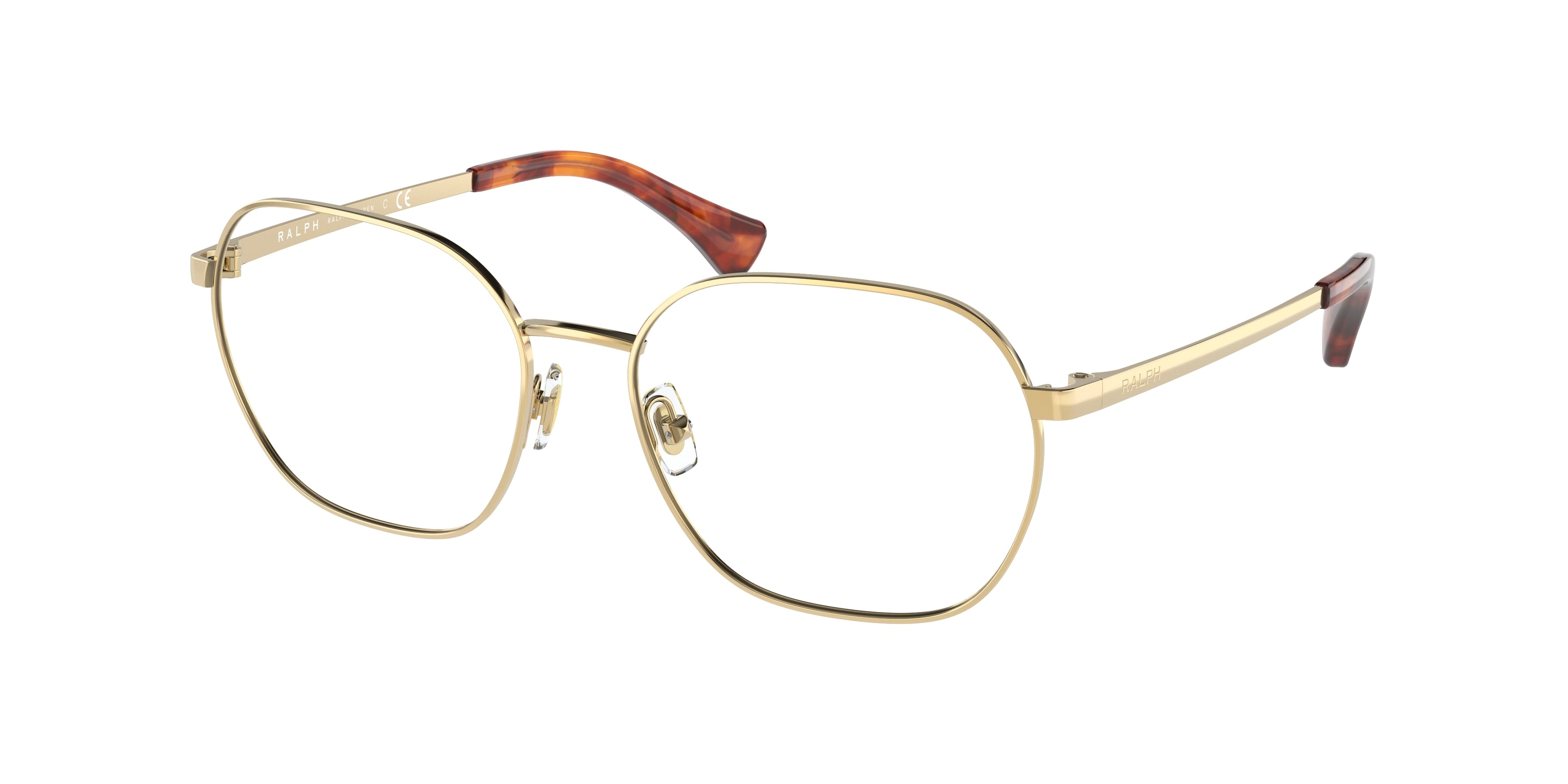 Ralph RA6051 Irregular Eyeglasses  9004-Shiny Gold 54-140-16 - Color Map Gold