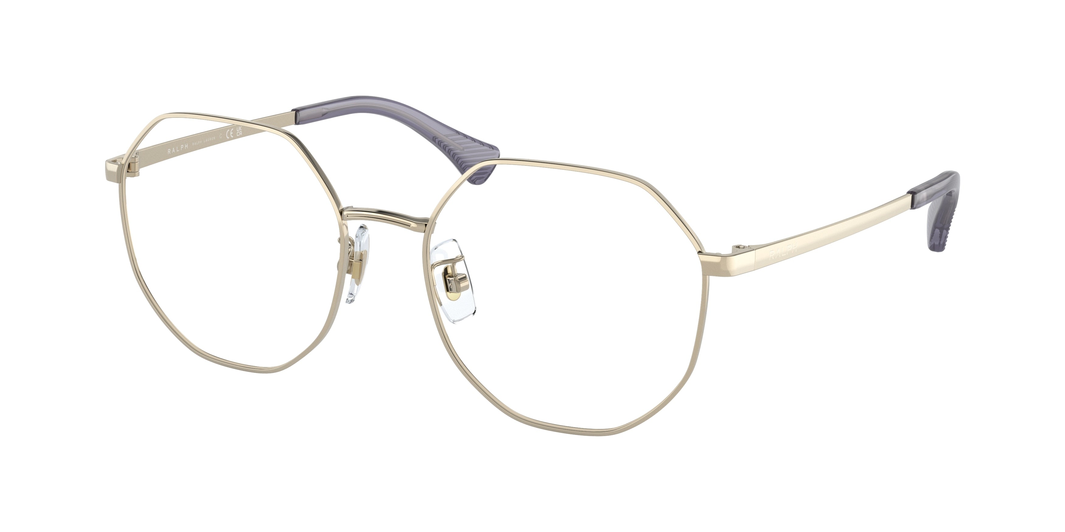 Ralph RA6052 Irregular Eyeglasses  9447-Shiny Pale Gold 55-145-18 - Color Map Gold