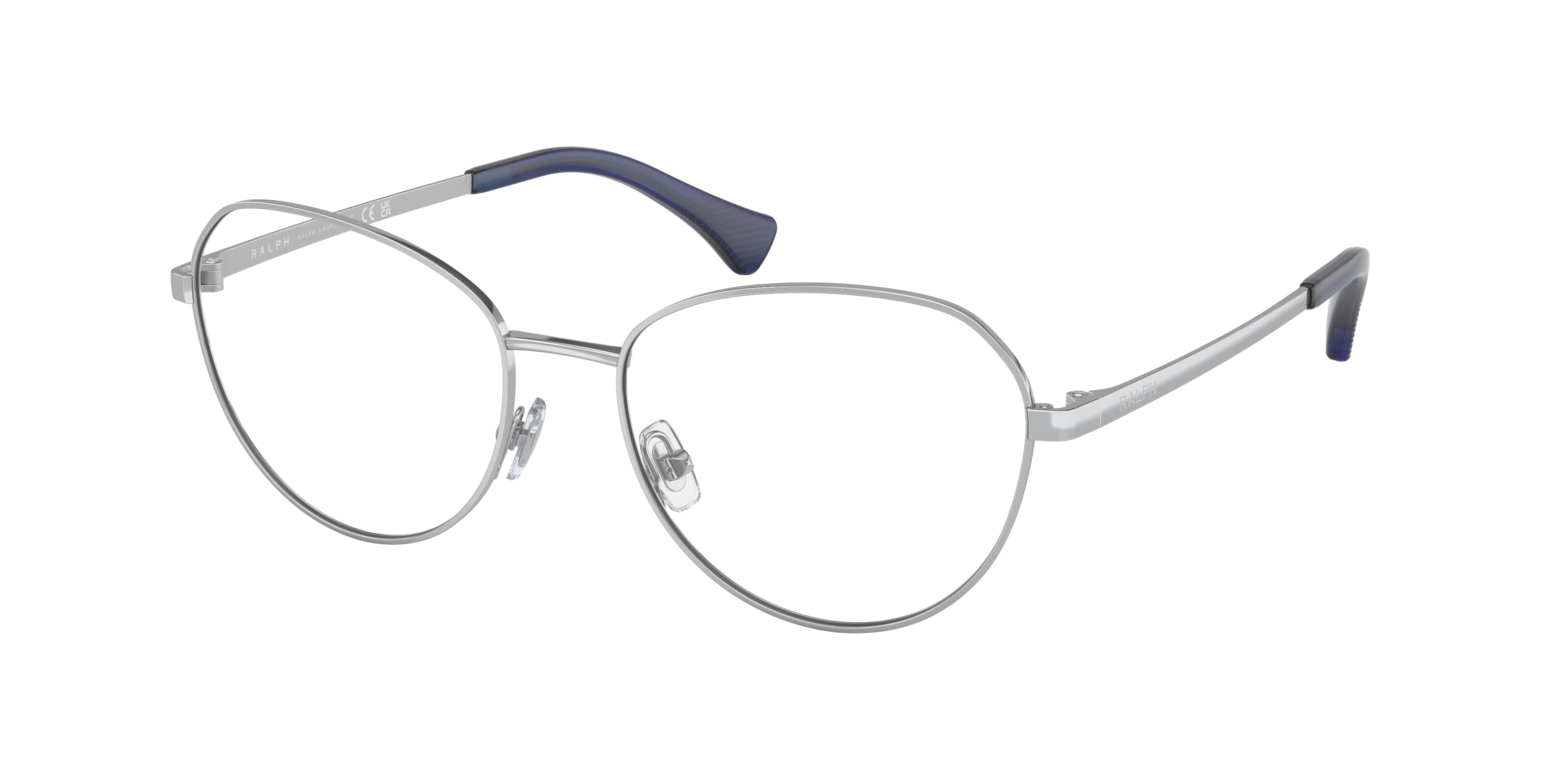 Ralph RA6054 Irregular Eyeglasses  9001-Shiny Silver 54-145-17 - Color Map Silver