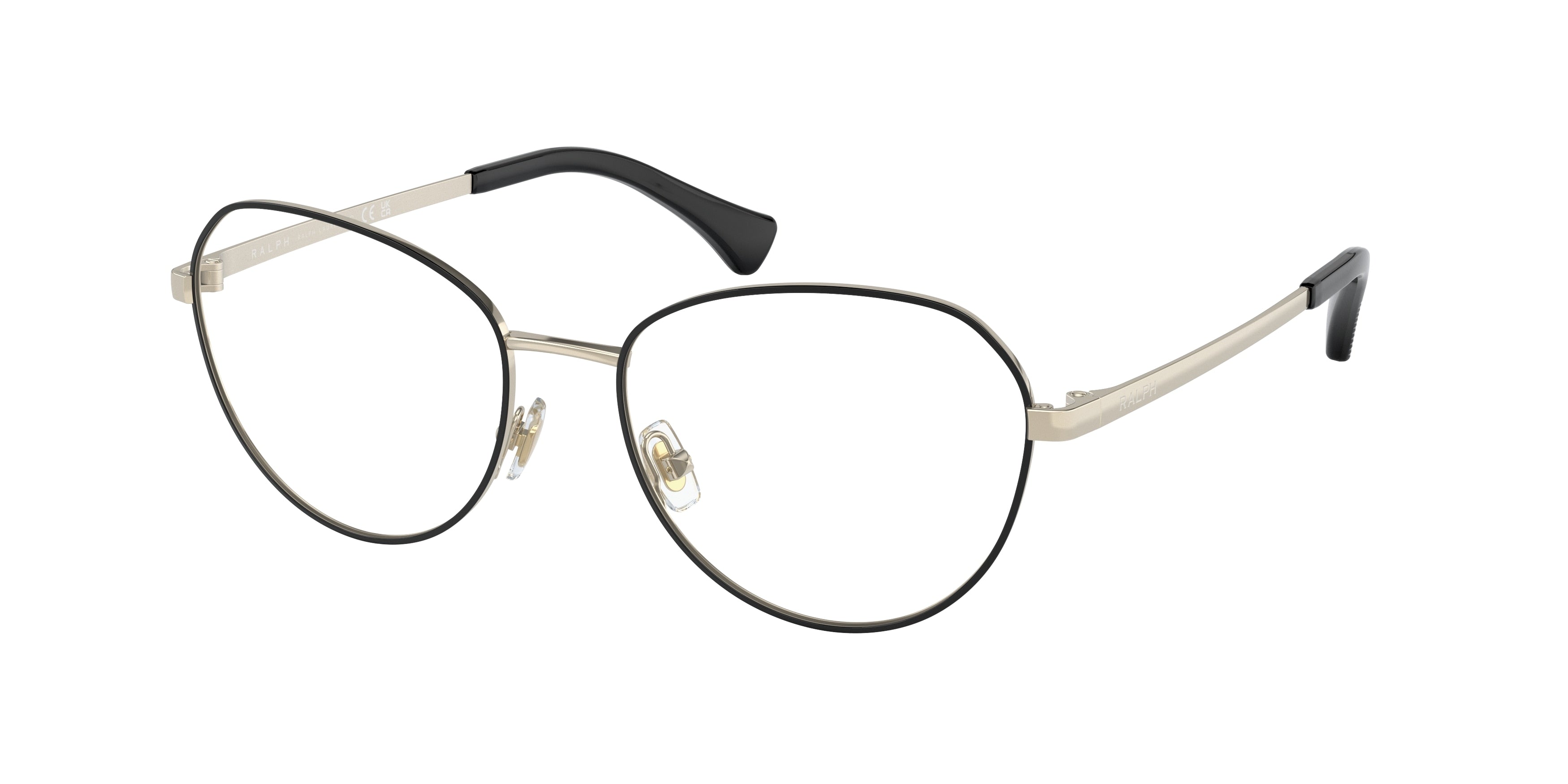 Ralph RA6054 Irregular Eyeglasses  9443-Shiny Pale Gold 54-145-17 - Color Map Gold