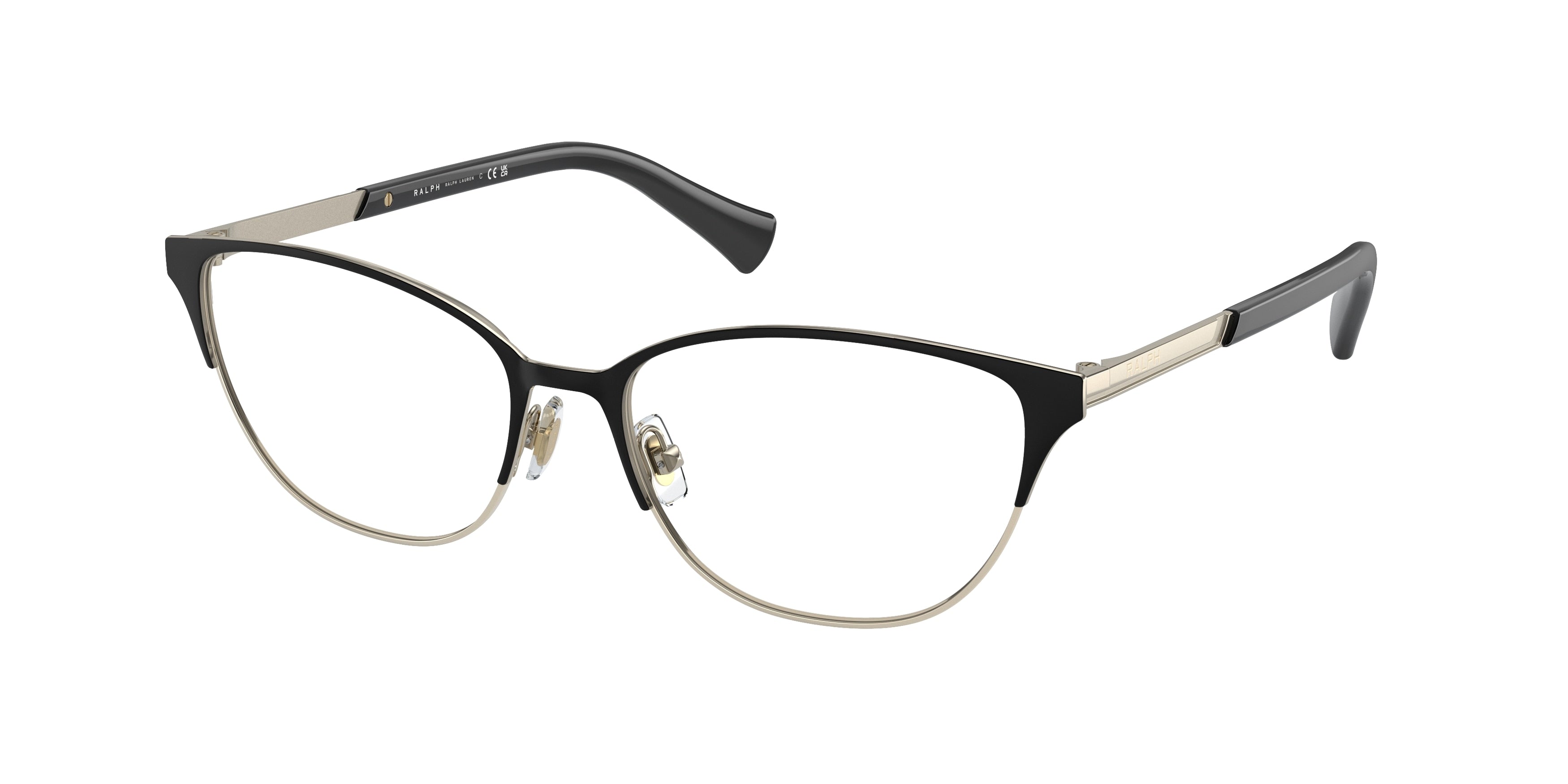 Ralph RA6055 Cat Eye Eyeglasses  9452-Semi Shiny Black 54-145-16 - Color Map Black