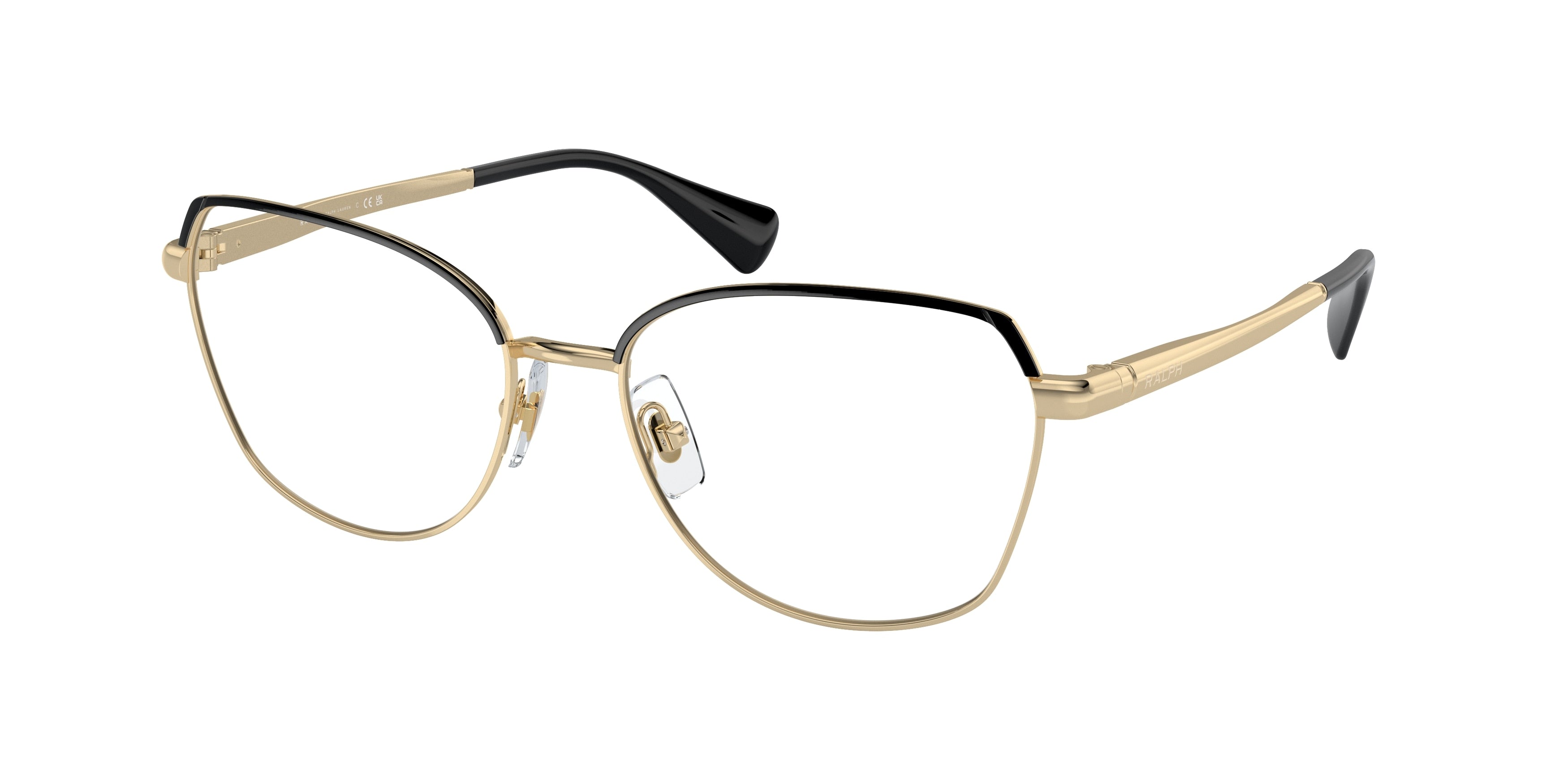 Ralph RA6058 Irregular Eyeglasses  9443-Shiny Pale Gold 55-145-17 - Color Map Gold