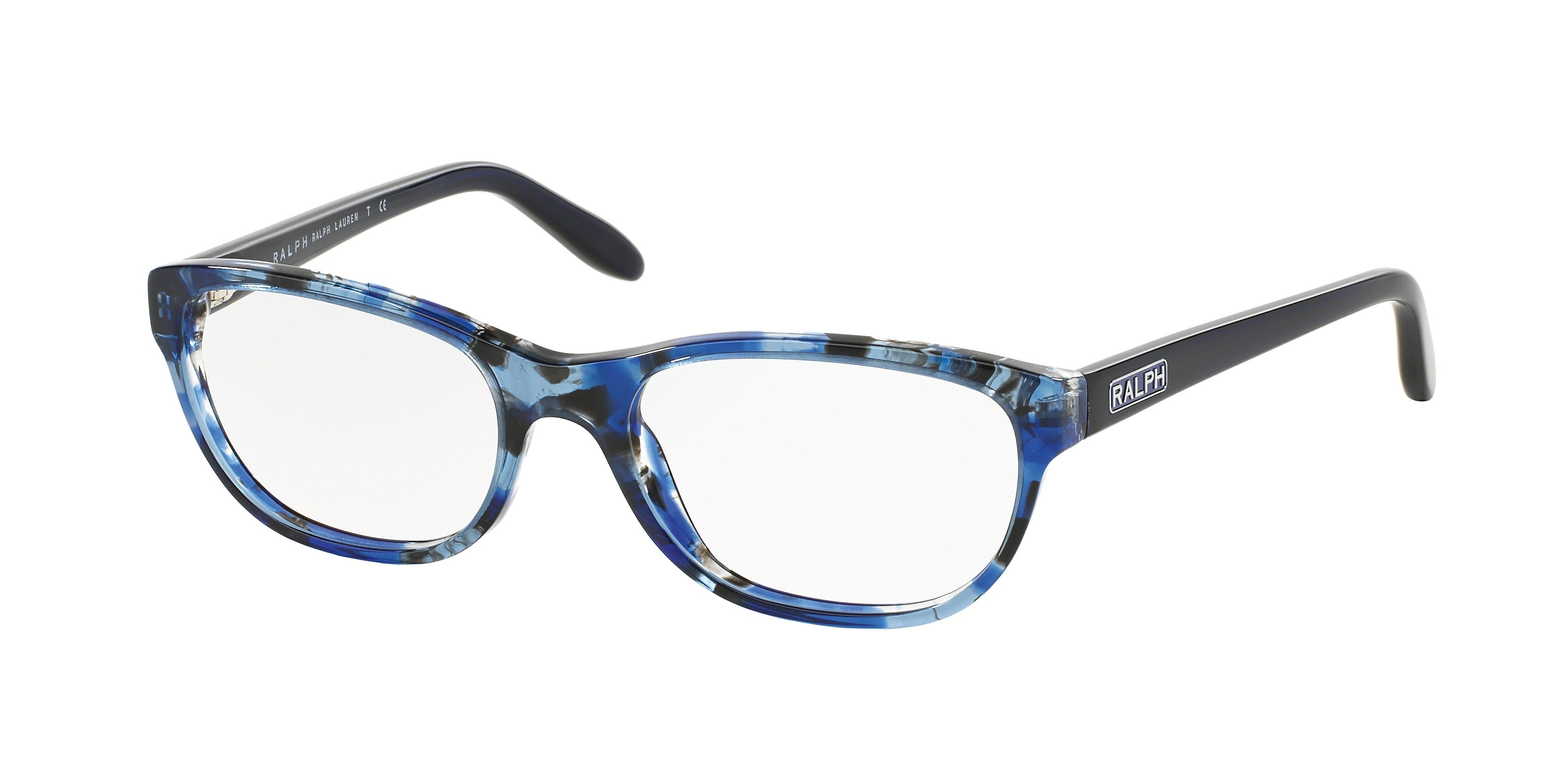 Ralph RA7043 Square Eyeglasses  1151-Shiny Blue Tortoise 51-135-17 - Color Map Blue
