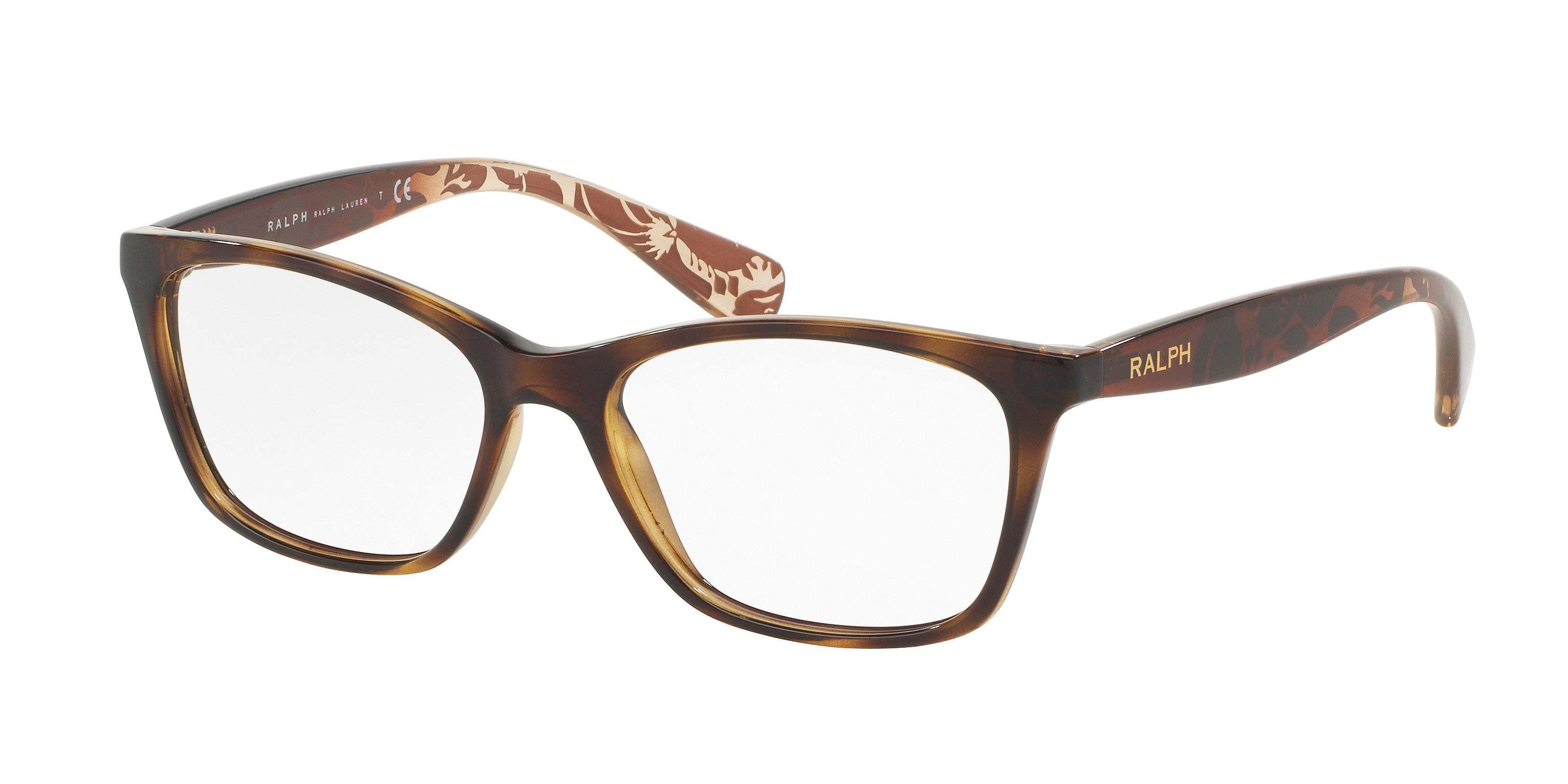 Ralph RA7071 Cat Eye Eyeglasses  502-Dark Havana 52-140-16 - Color Map Brown