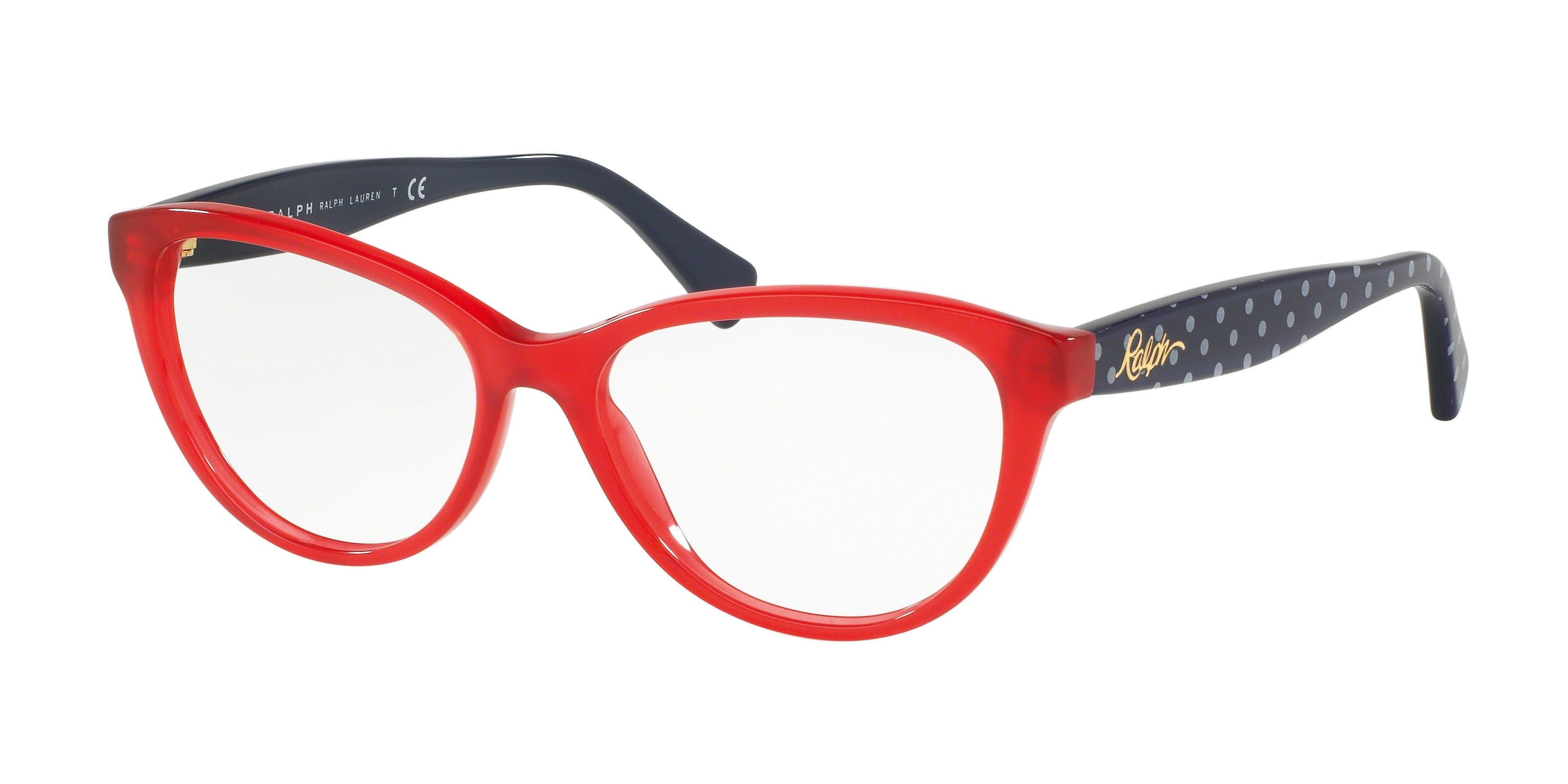 Ralph RA7075 Cat Eye Eyeglasses  3161-Shiny Opaline Red 52-140-16 - Color Map Red
