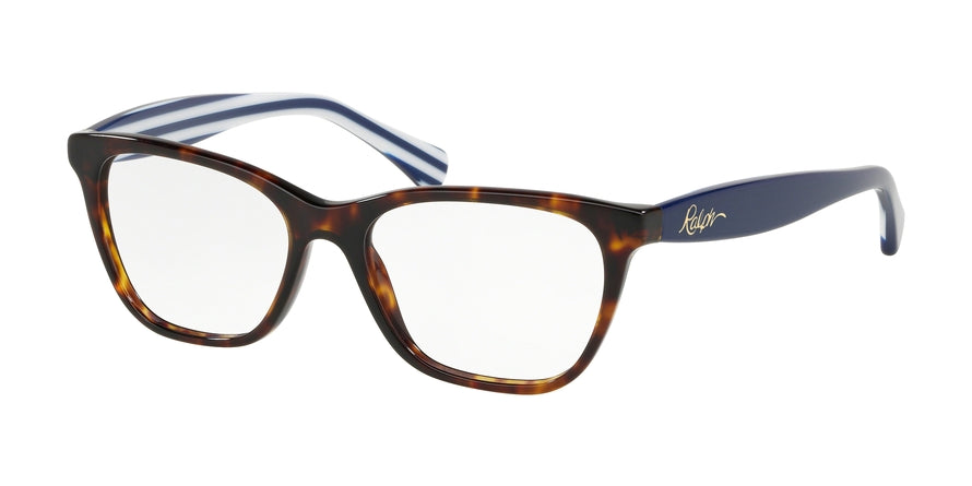 Ralph RA7077 Square Eyeglasses  1695-DARK HAVANA 53-16-140 - Color Map havana