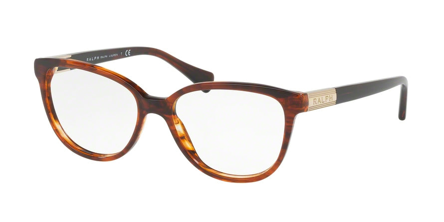 Ralph RA7082 Cat Eye Eyeglasses  1625-STRIPED BROWN 53-16-140 - Color Map brown