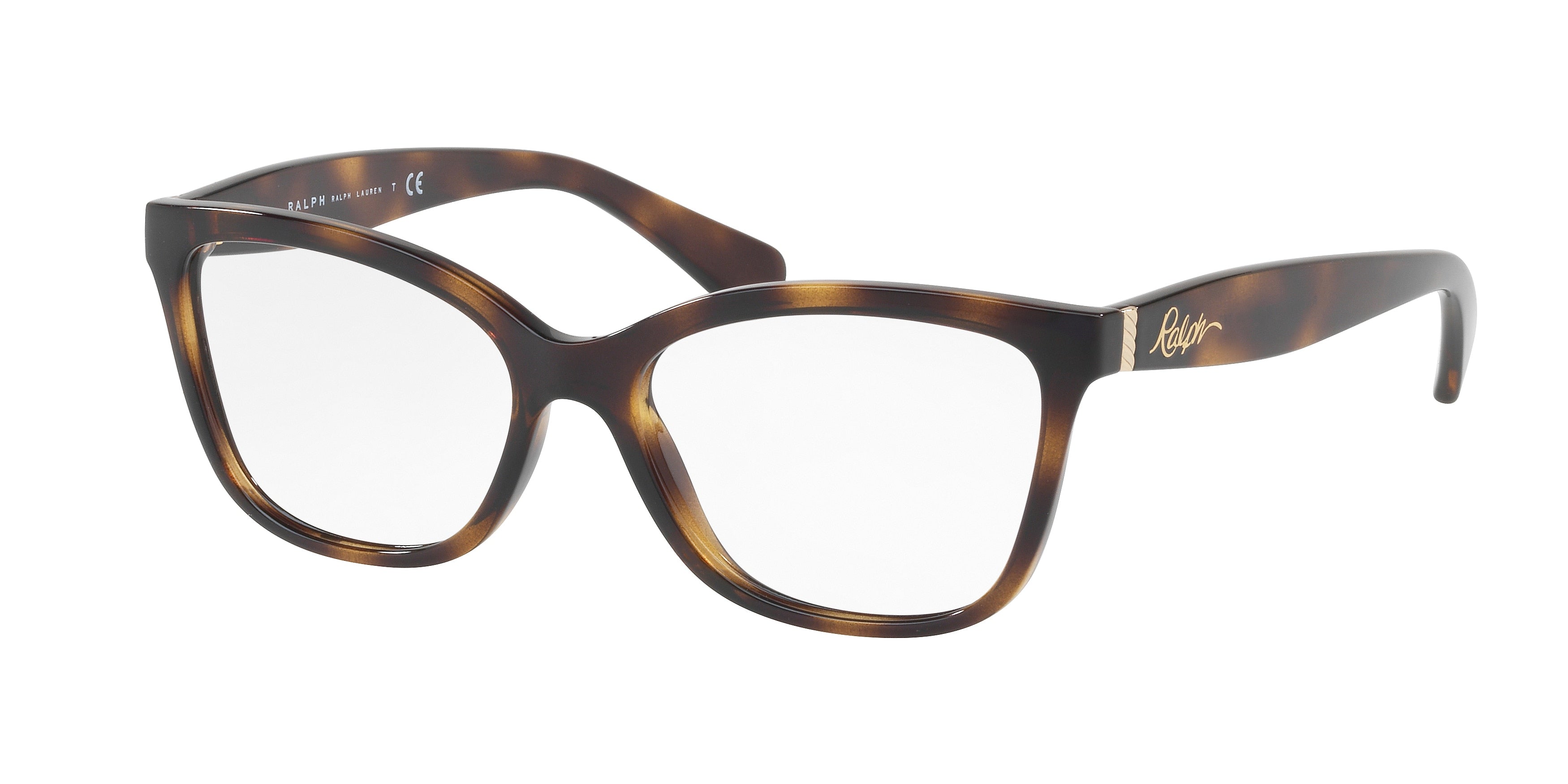 Ralph RA7088 Pillow Eyeglasses  1378-Shiny Dark Havana 53-140-16 - Color Map Brown