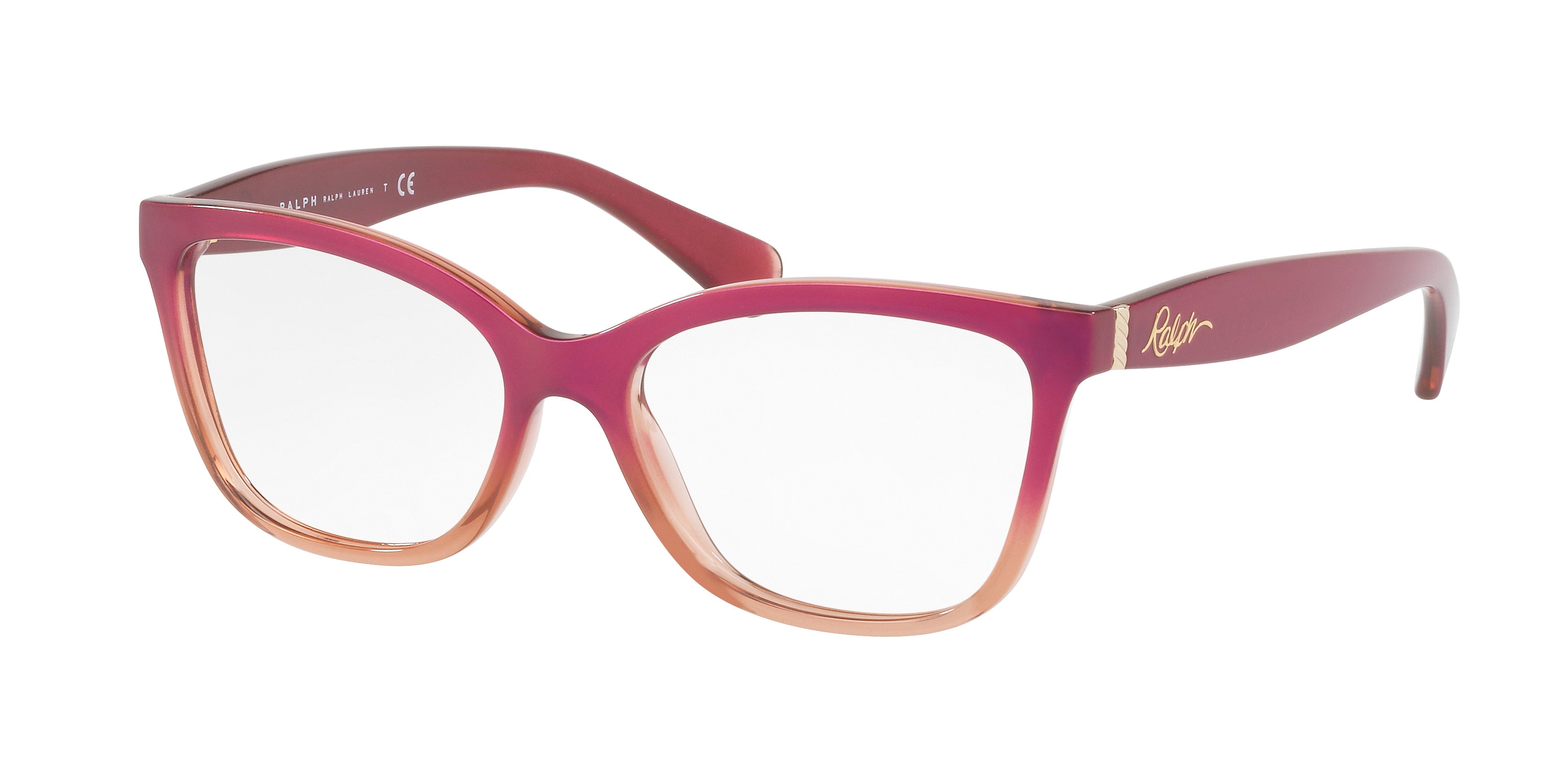 Ralph RA7088 Pillow Eyeglasses  1677-Shiny Pink Gradient 53-140-16 - Color Map Pink