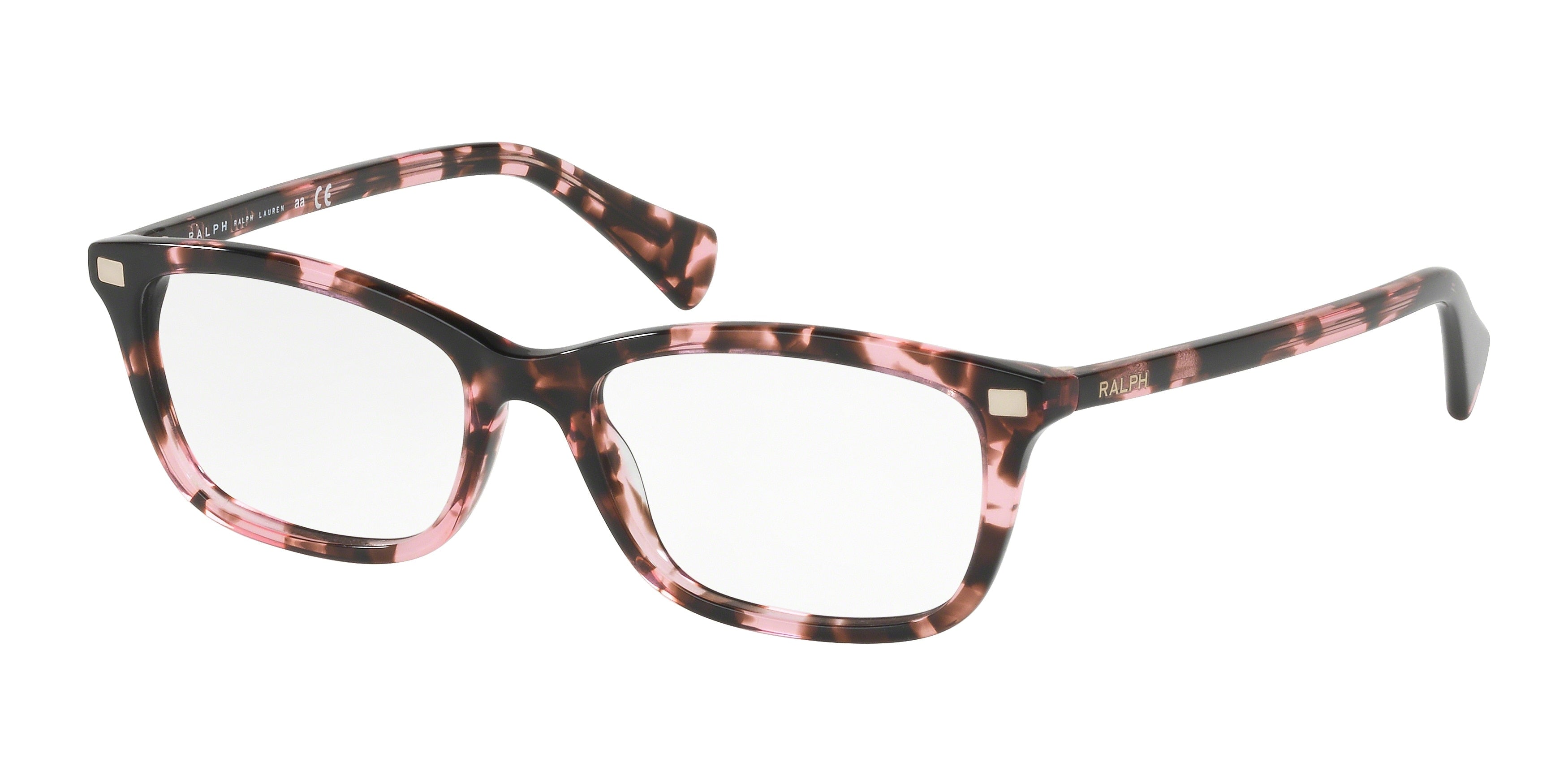Ralph RA7089 Rectangle Eyeglasses  1693-Shiny Pink Tortoise 53-140-17 - Color Map Pink