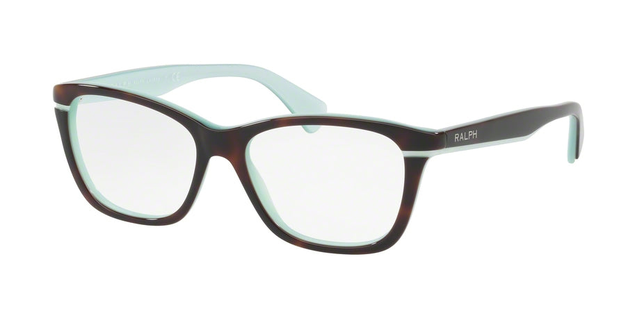 Ralph RA7090 Square Eyeglasses  601-HAVANA/ACQUAMARINE 53-16-140 - Color Map havana