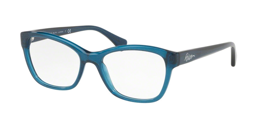 Ralph RA7095 Butterfly Eyeglasses  5679-SHINY BLUE GLITTER 53-17-140 - Color Map blue