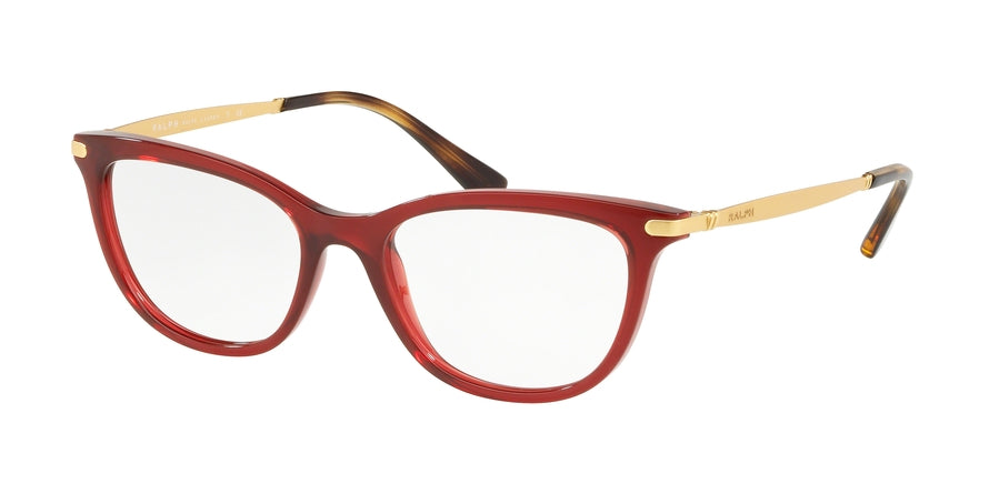 Ralph RA7098 Cat Eye Eyeglasses  5718-TRANSPARENT RED 54-17-140 - Color Map red