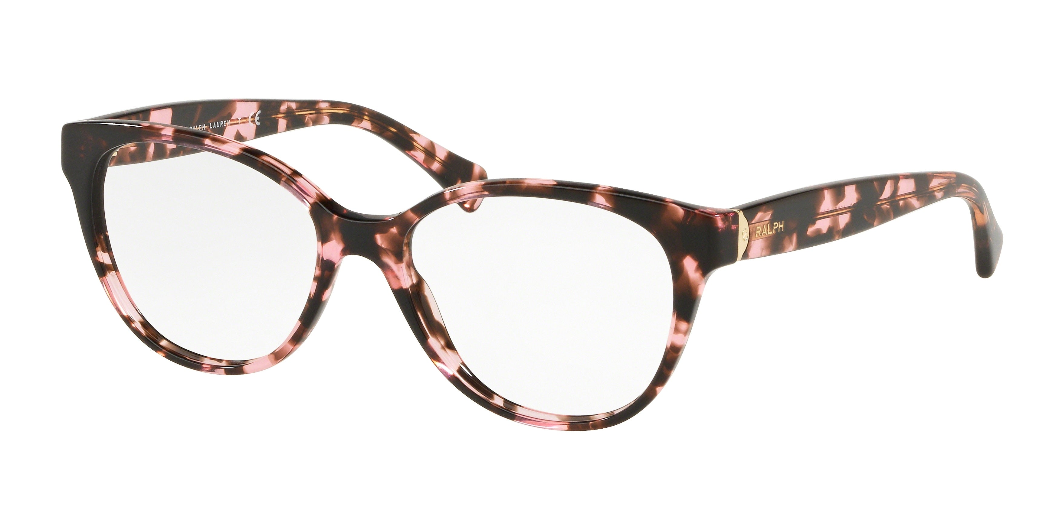 Ralph RA7103 Butterfly Eyeglasses  1693-Shiny Pink Tortoise 52-140-17 - Color Map Pink
