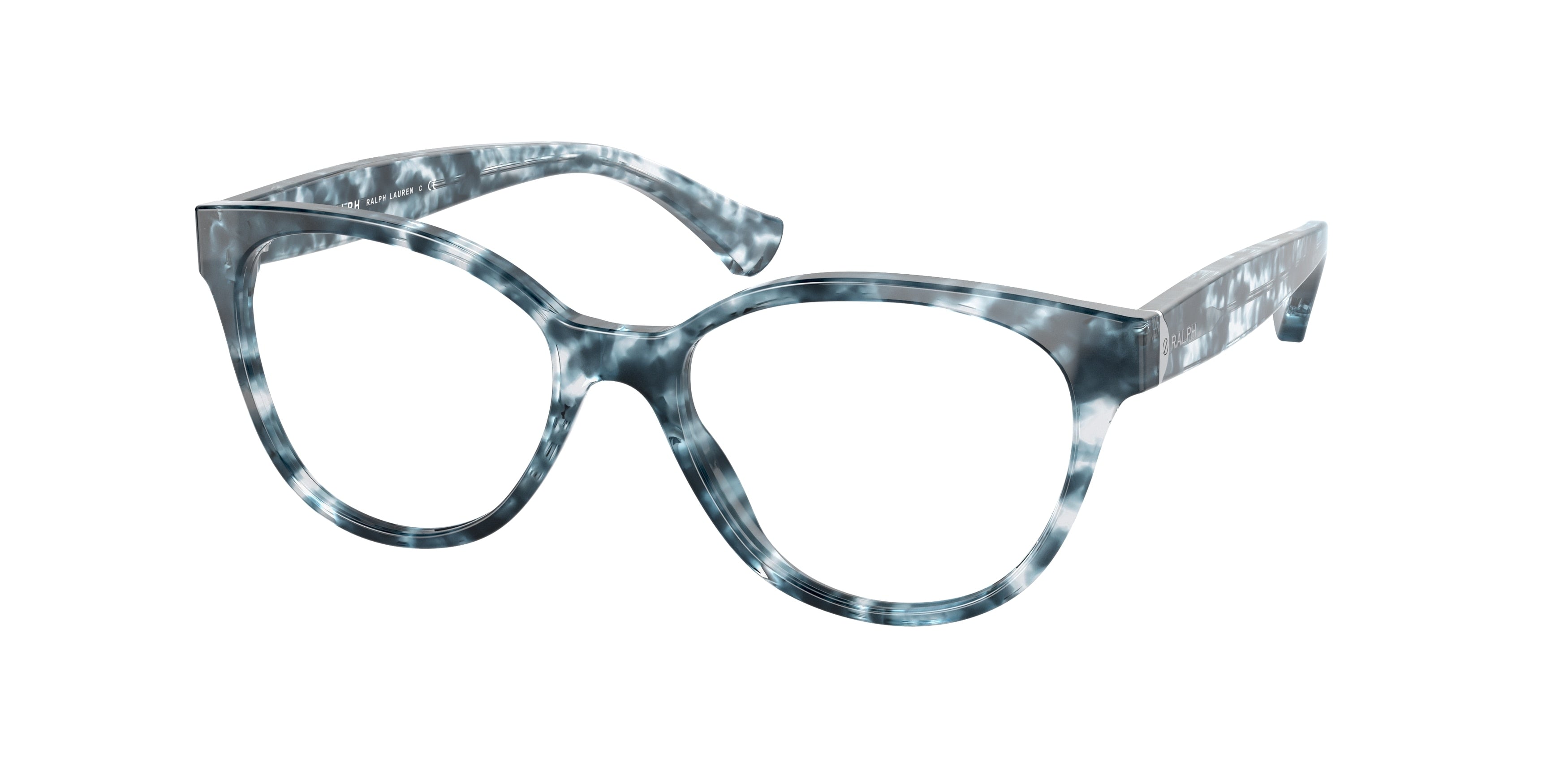Ralph RA7103 Butterfly Eyeglasses  5844-Shiny Spotted Blue 52-140-17 - Color Map Blue
