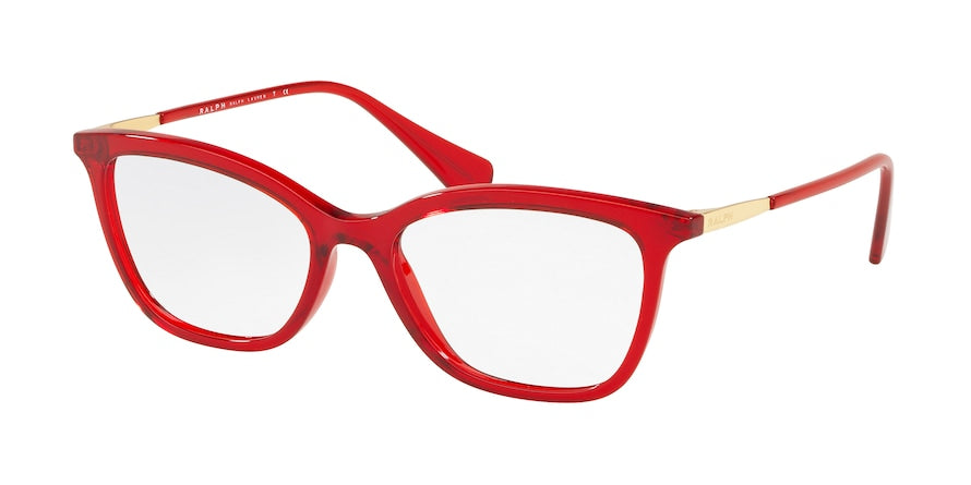 Ralph RA7104 Butterfly Eyeglasses  5734-TRANSPARENT RED 54-17-140 - Color Map red