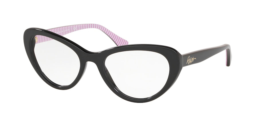 Ralph RA7107 Cat Eye Eyeglasses  5001-BLACK 53-19-140 - Color Map black