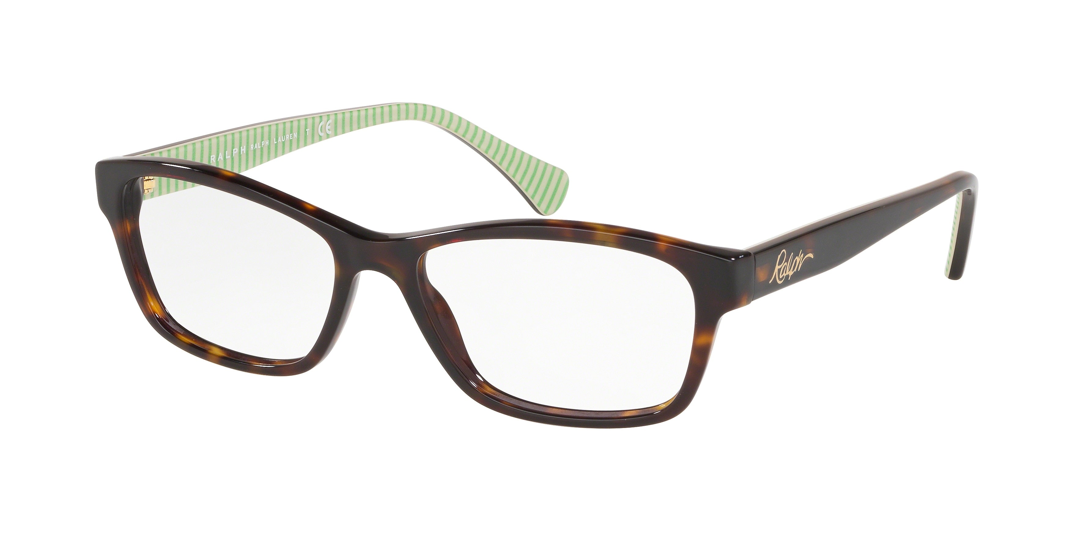 Ralph RA7108 Pillow Eyeglasses  5003-Shiny Dark Havana 52-140-16 - Color Map Brown