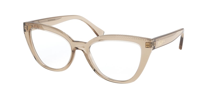 Ralph RA7112 Cat Eye Eyeglasses  5802-TRASPARENT BROWN 53-18-140 - Color Map brown