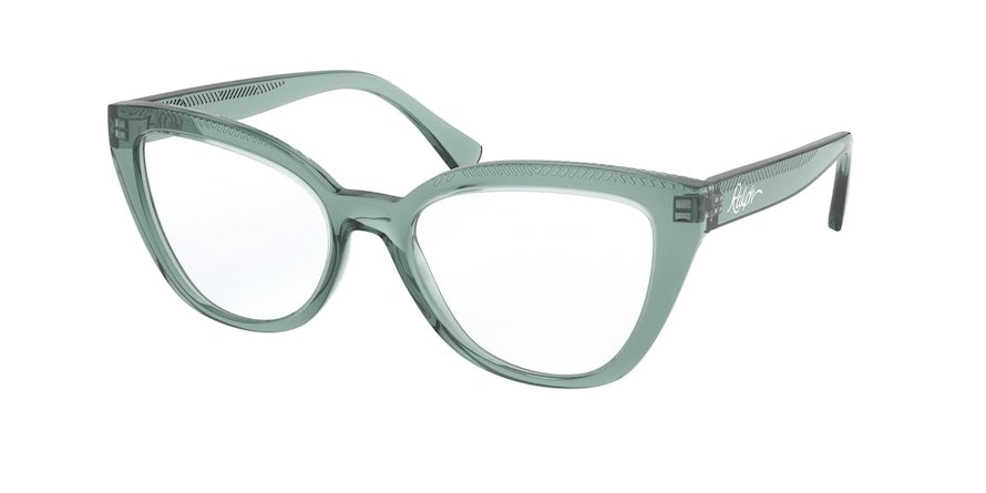 Ralph RA7112 Cat Eye Eyeglasses  5803-TRASPARENT GREEN 53-18-140 - Color Map green