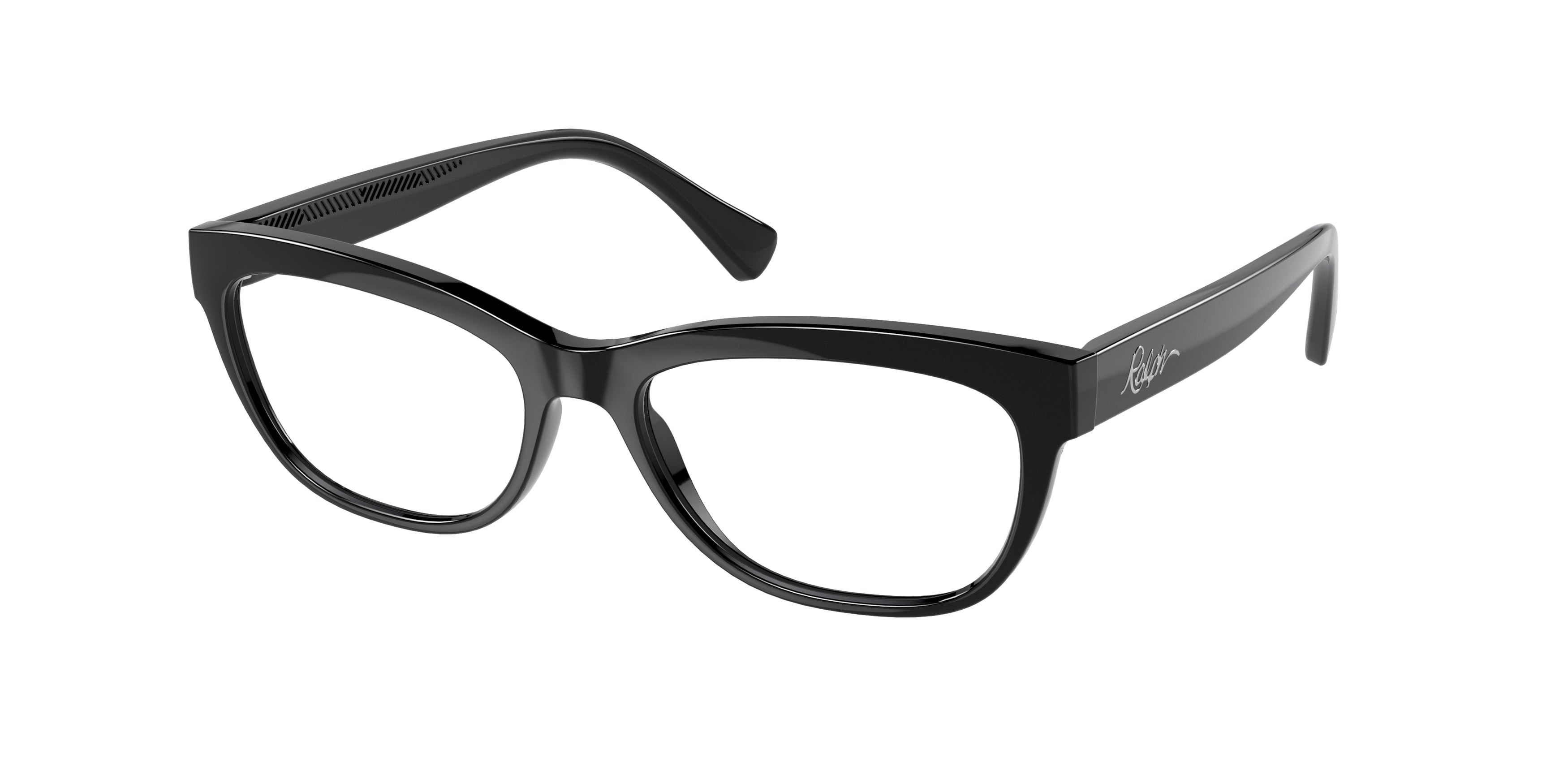 Ralph RA7113 Pillow Eyeglasses  5001-Shiny Black 52-140-16 - Color Map Black