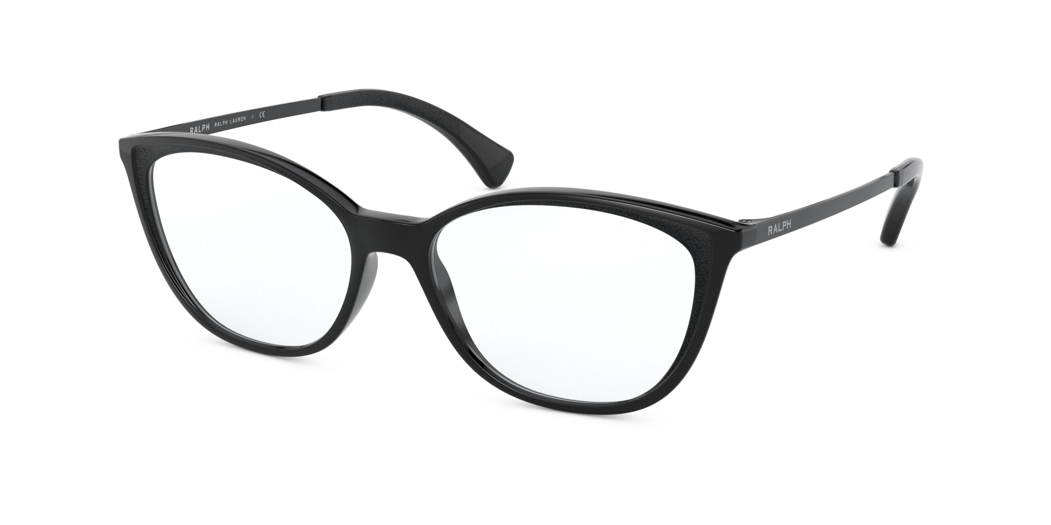 Ralph RA7114 Cat Eye Eyeglasses  5001-Shiny Black 54-140-16 - Color Map Black
