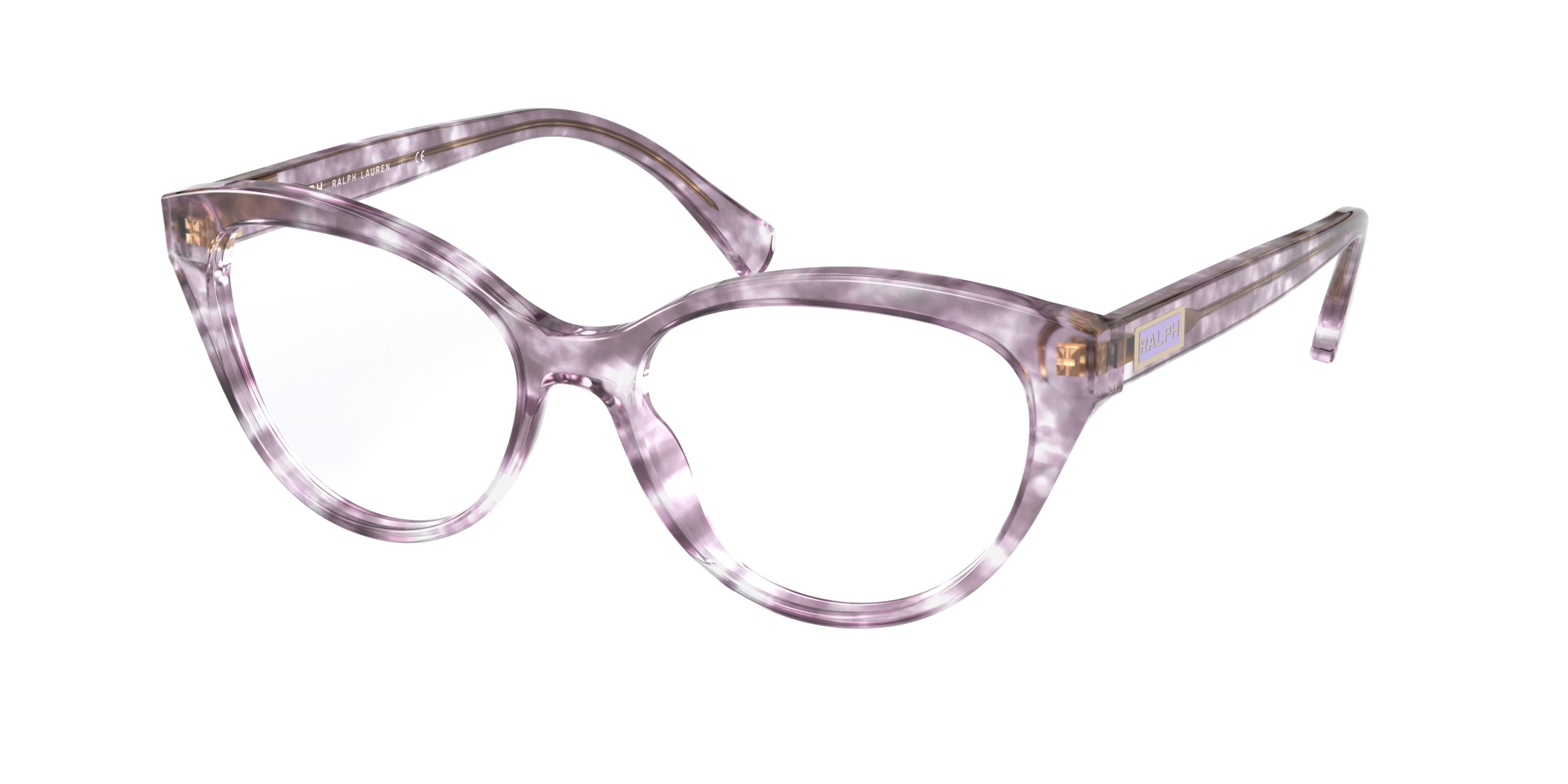 Ralph RA7116 Butterfly Eyeglasses  5849-Shiny Spotted Lilac Havana 54-145-16 - Color Map Violet