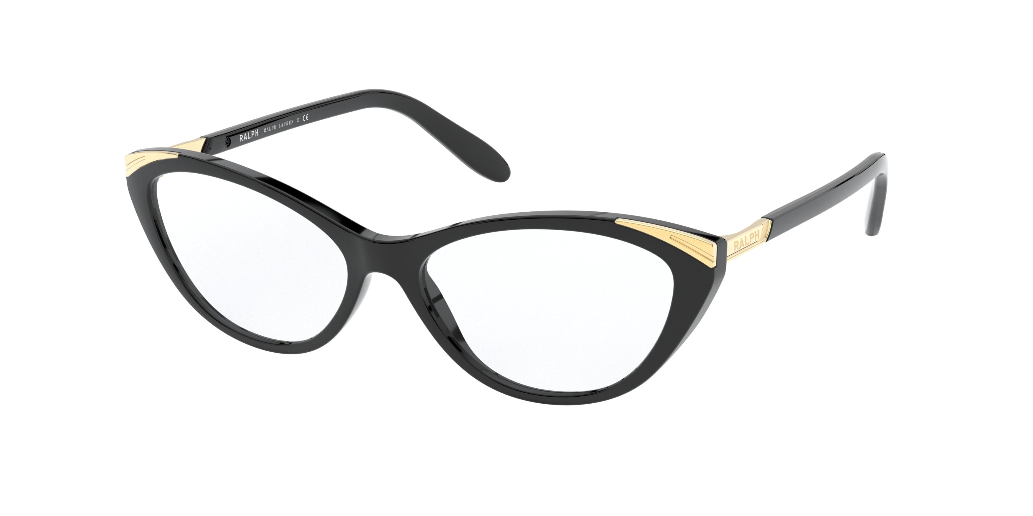 Ralph RA7121 Cat Eye Eyeglasses  5001-Shiny Black 53-140-15 - Color Map Black