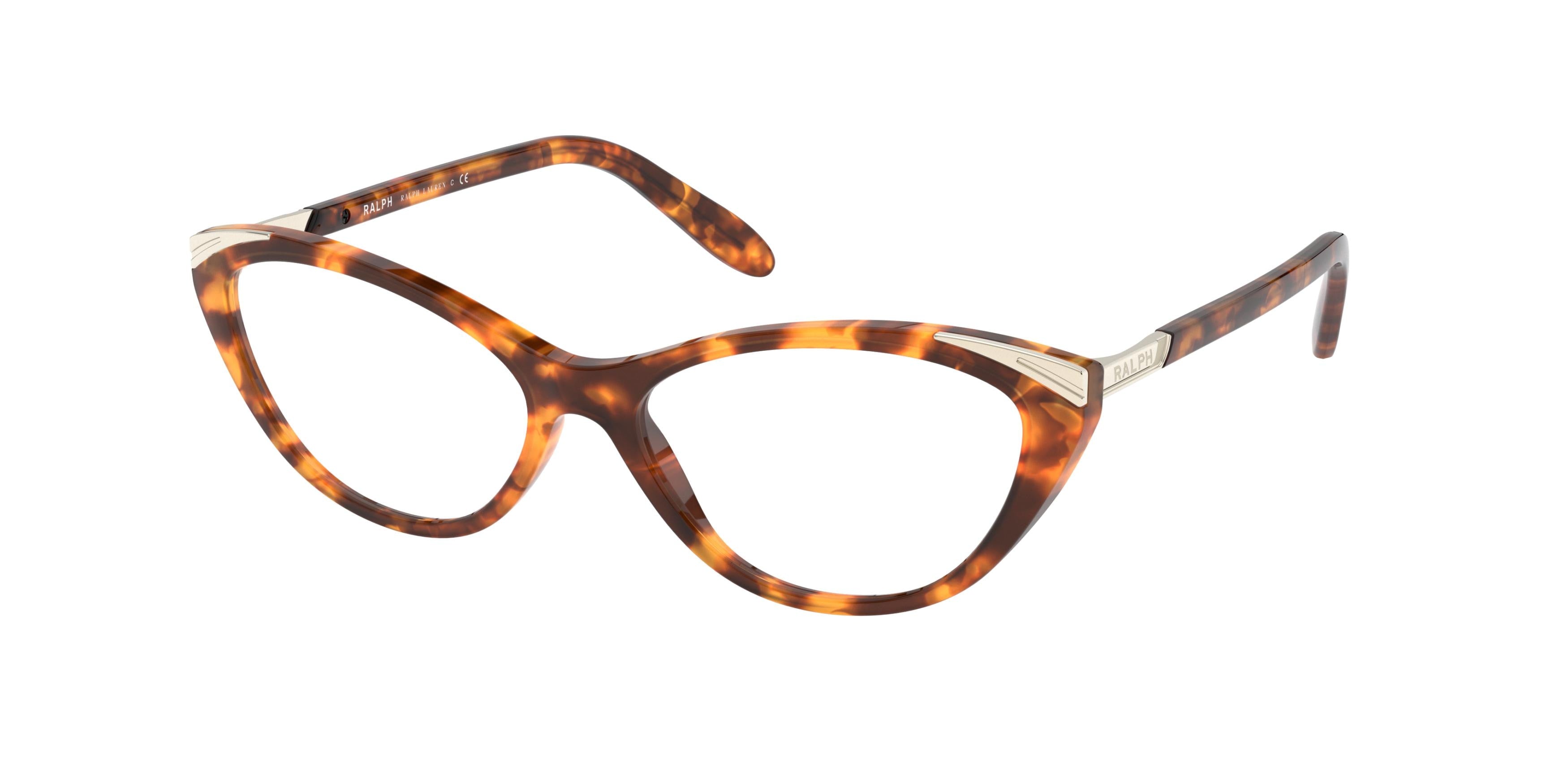 Ralph RA7121 Cat Eye Eyeglasses  5885-Shiny Brown Havana 55-140-15 - Color Map Brown