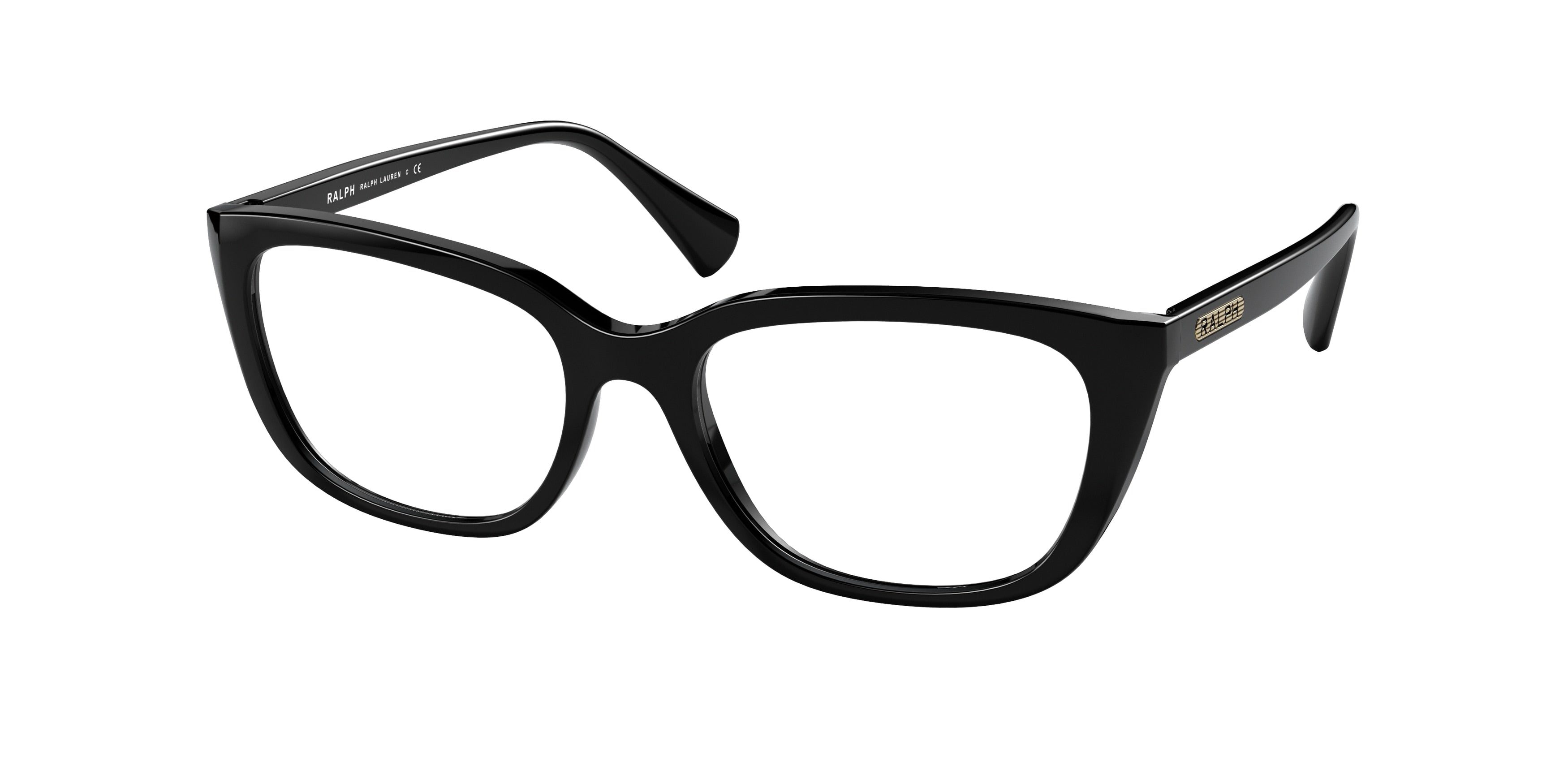 Ralph RA7125 Butterfly Eyeglasses  5001-Shiny Black 53-140-17 - Color Map Black