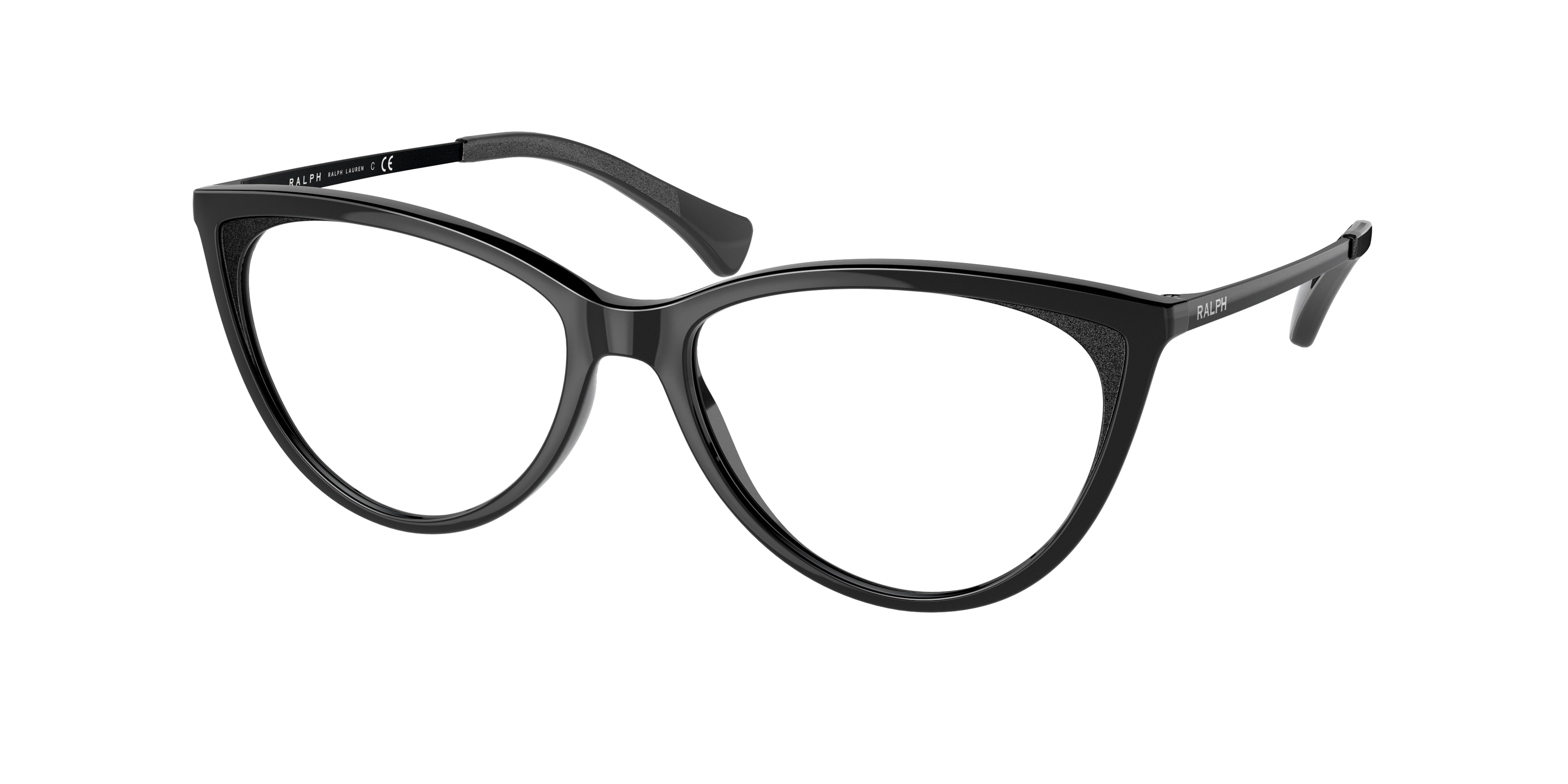 Ralph RA7131 Cat Eye Eyeglasses  5001-Shiny Black 55-140-16 - Color Map Black