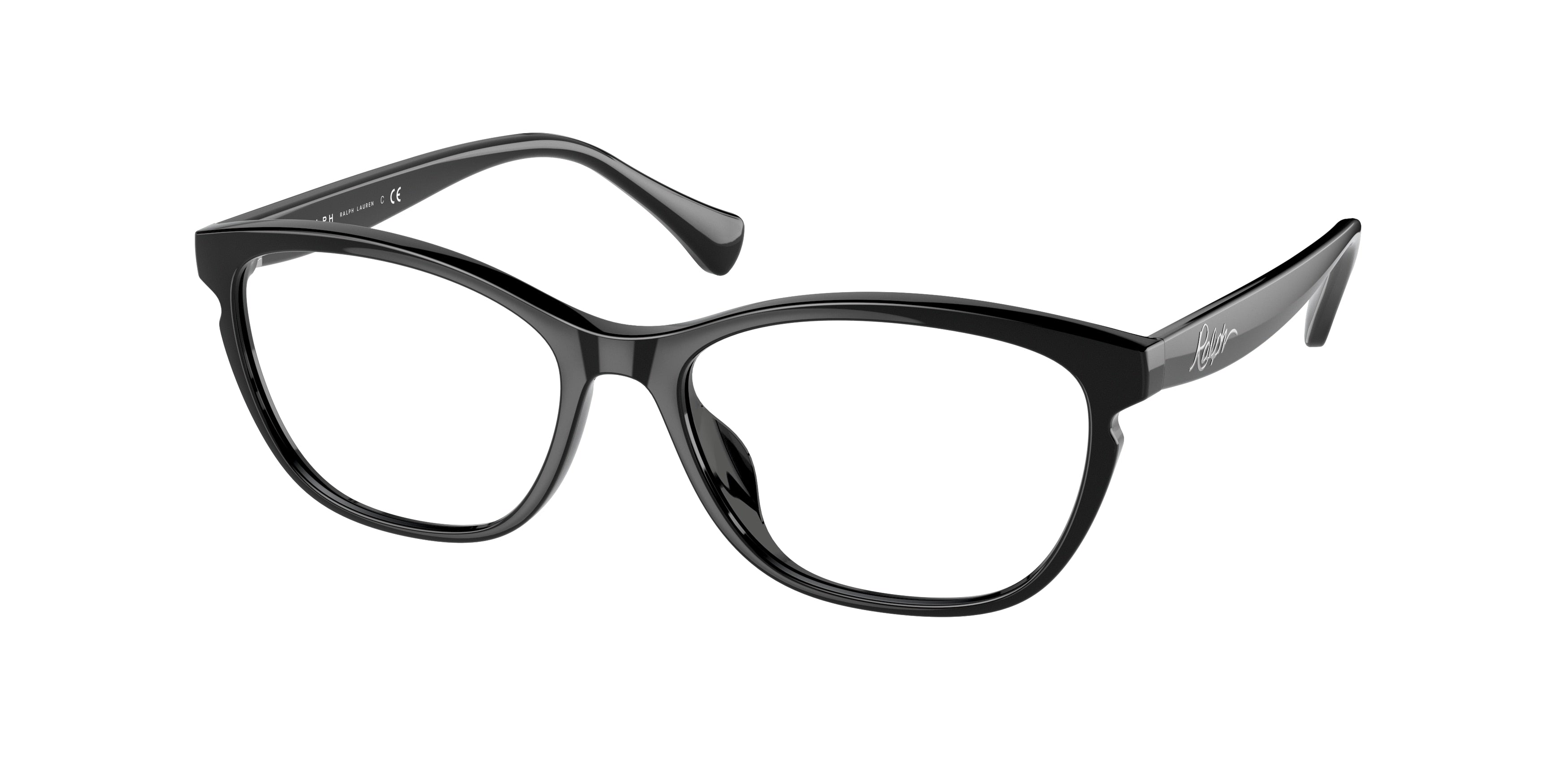Ralph RA7132U Butterfly Eyeglasses  5001-Shiny Black 54-140-16 - Color Map Black