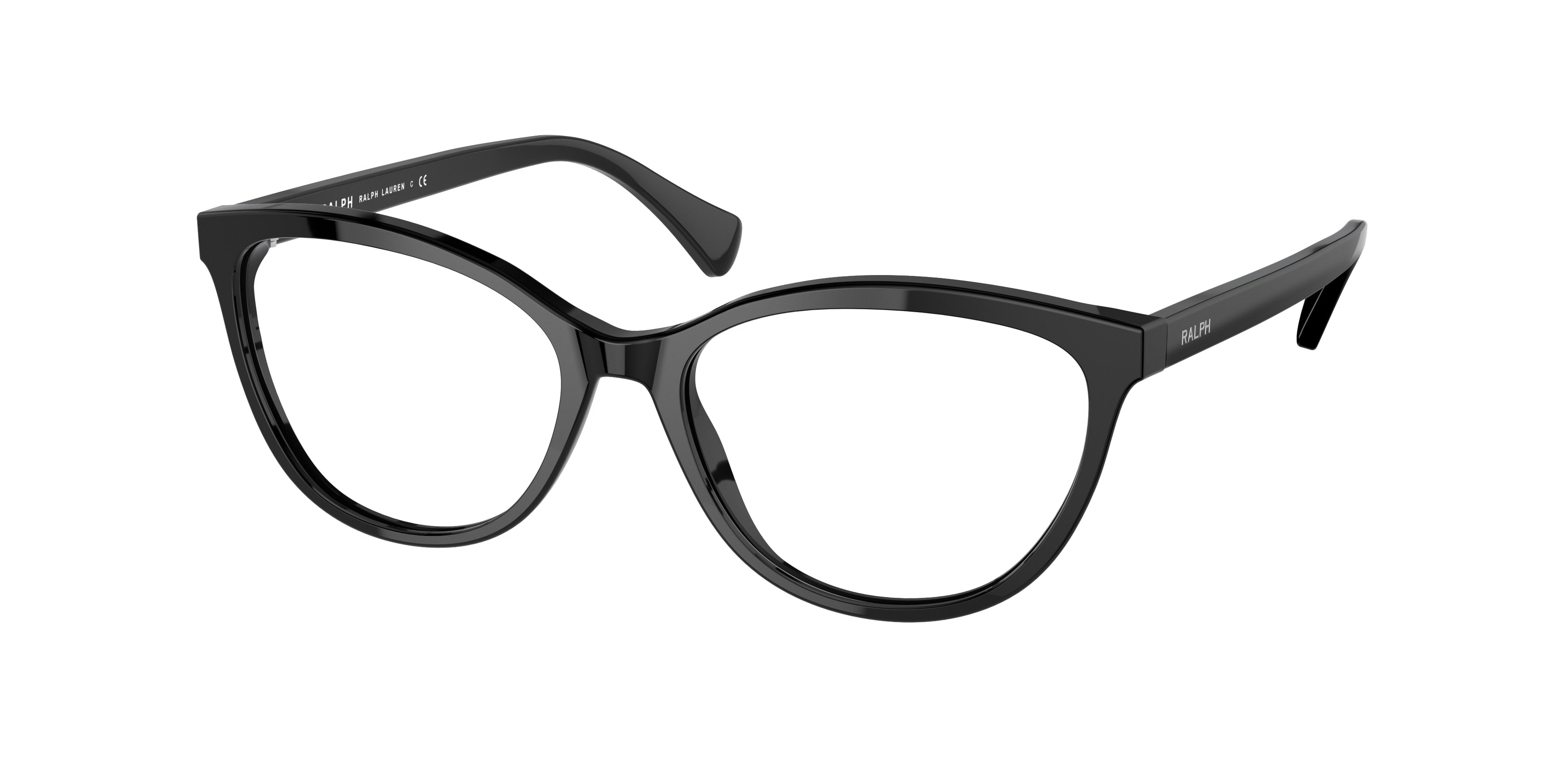 Ralph RA7134 Cat Eye Eyeglasses  5001-Shiny Black 52-140-16 - Color Map Black